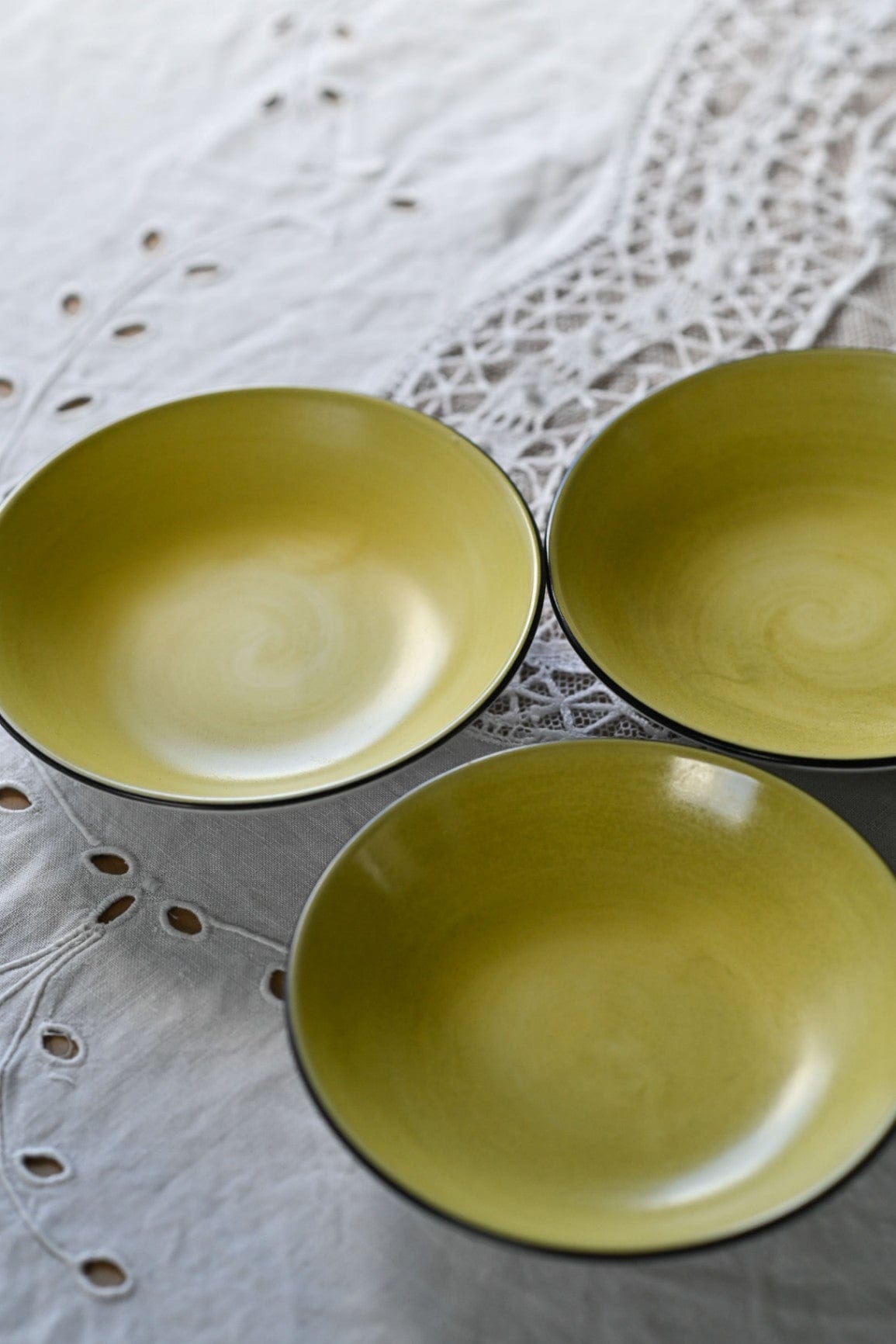 Vintage Casual Ceram Sunray yellow bowls Set of 3