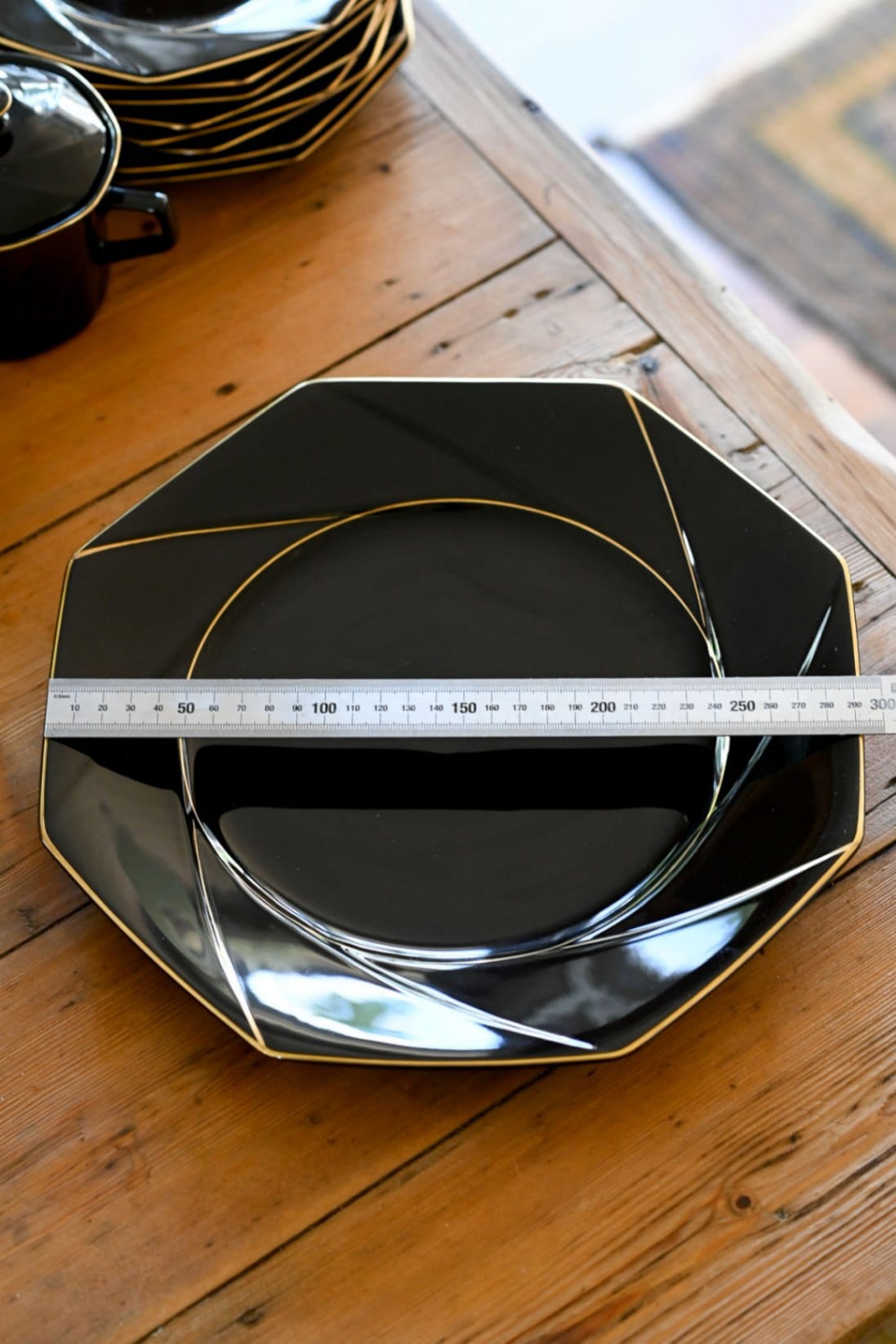 Gallery Collections by Ramanu large platter Black with gold accents