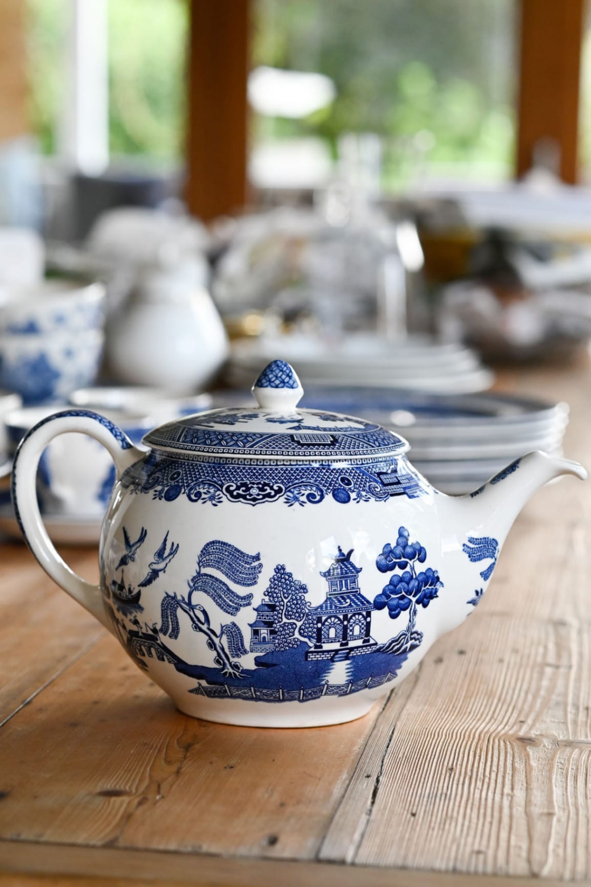 Johnson Bros Willow Pattern Teapot 