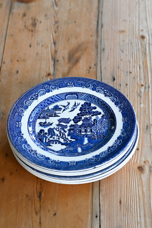 Johnson Bros Willow Pattern side plates set of 6