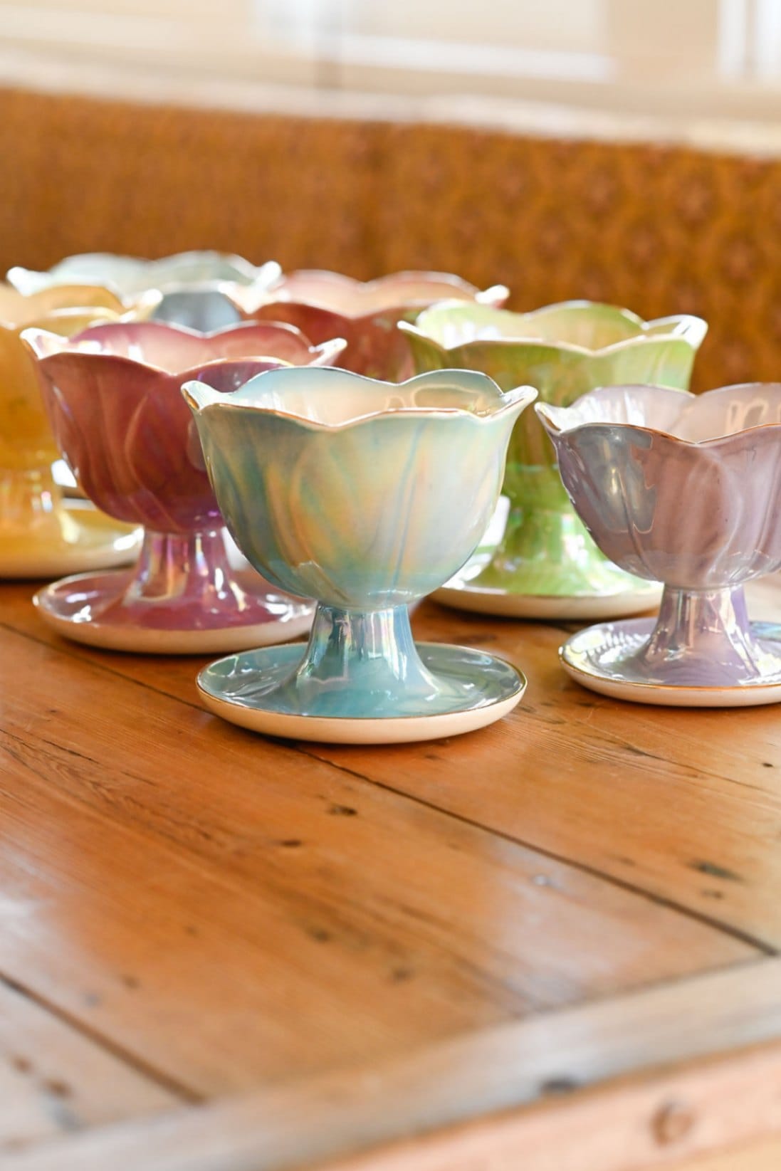 Vintage Wembley Ware lustreware Sundae Bowls set of 5