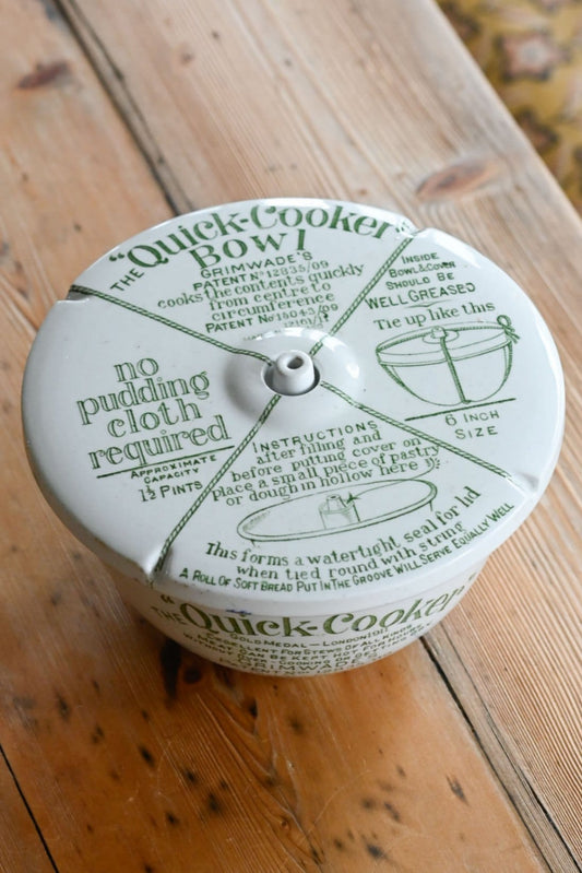 The Quick-Cooker vintage ceramic pudding bowl 