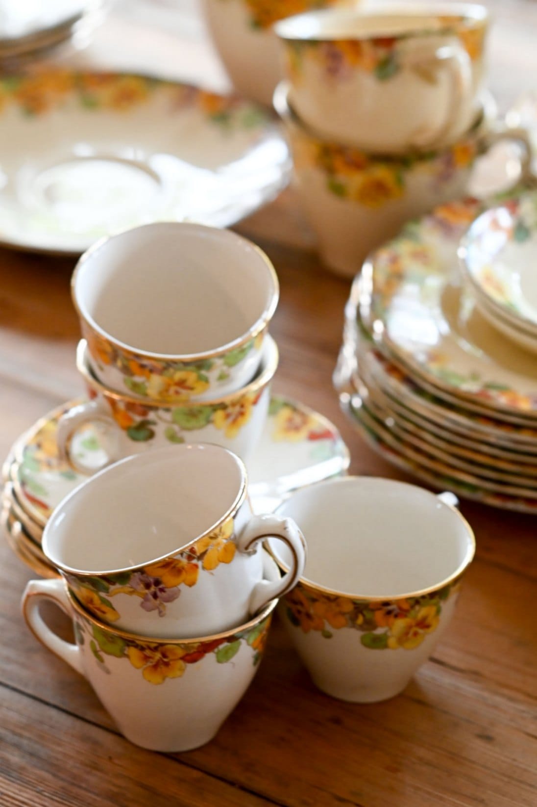 Royal Doulton Nasturtium 69 piece antique dinner set
