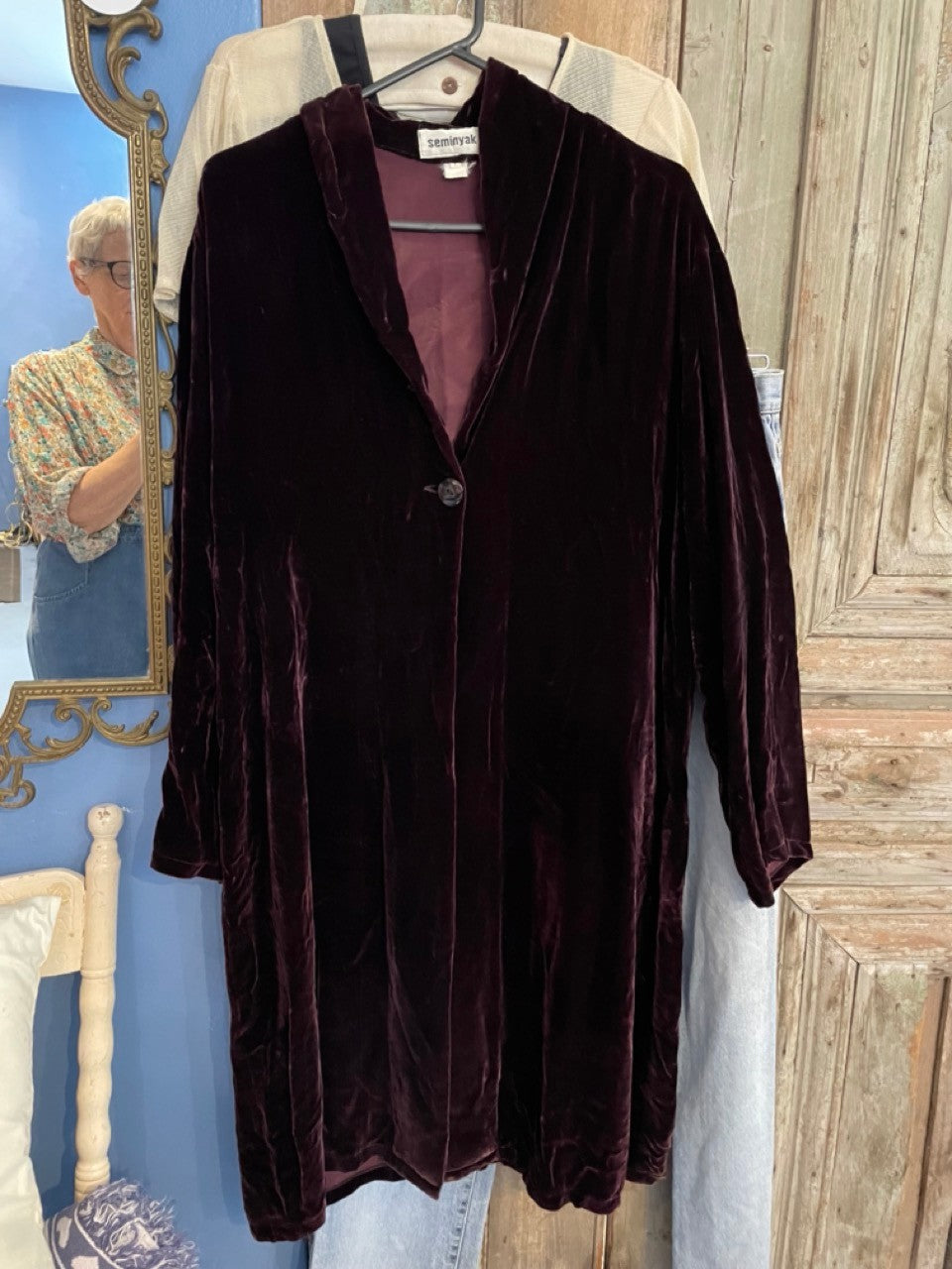 Seminyak Velvet Jacket Deep burgundy