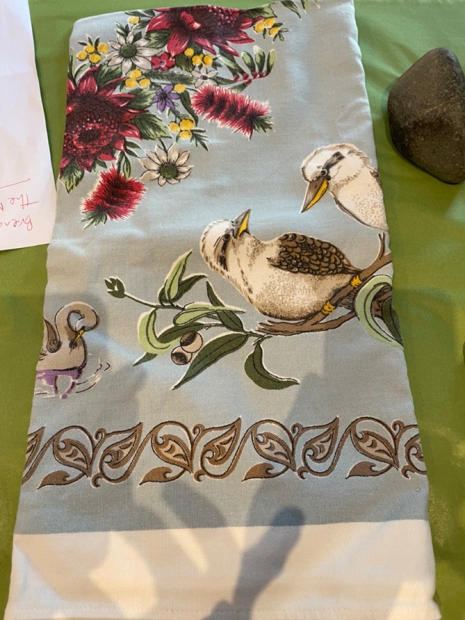 Vintage Australiana cotton table cloth