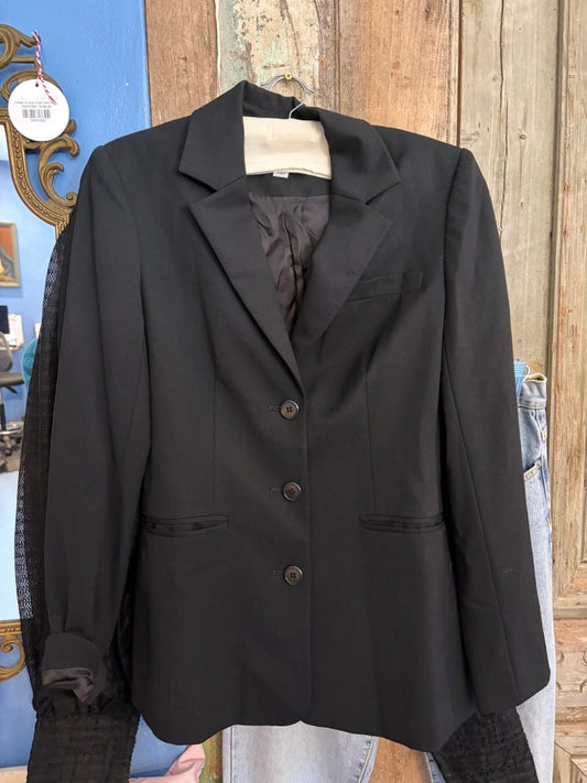 Saba black wool blazer size 8