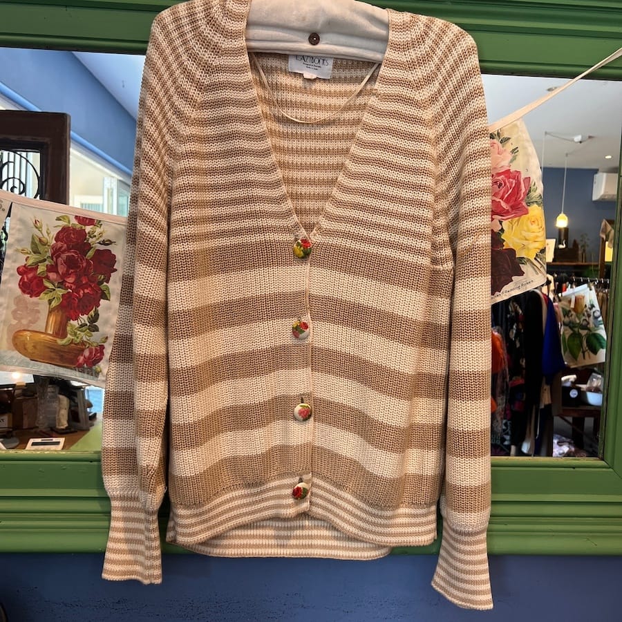 Lazybones Cardigan Cotton striped
