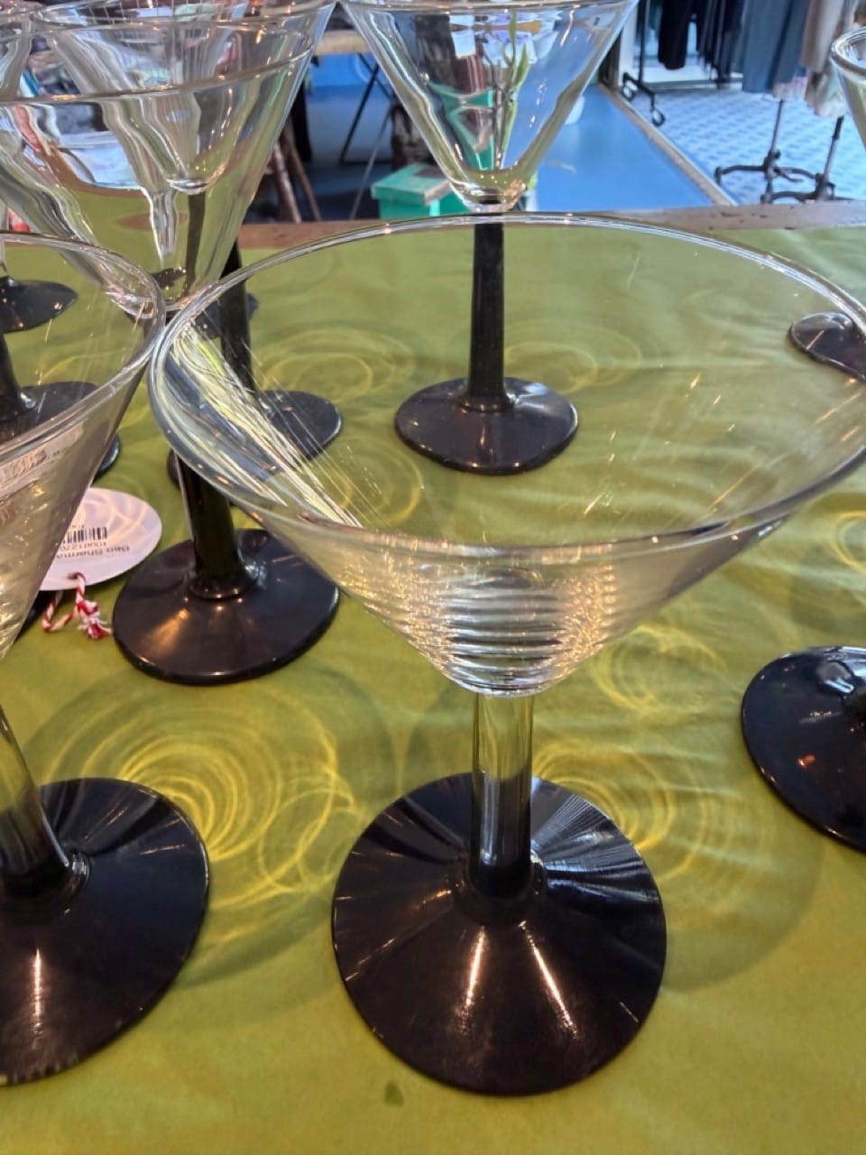 Luminarc black stemmed champagne coupes set of 3