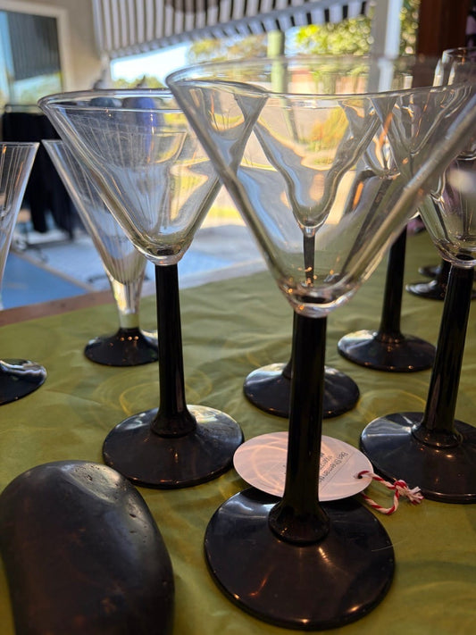 Luminarc black stemmed cocktail glasses set of 6