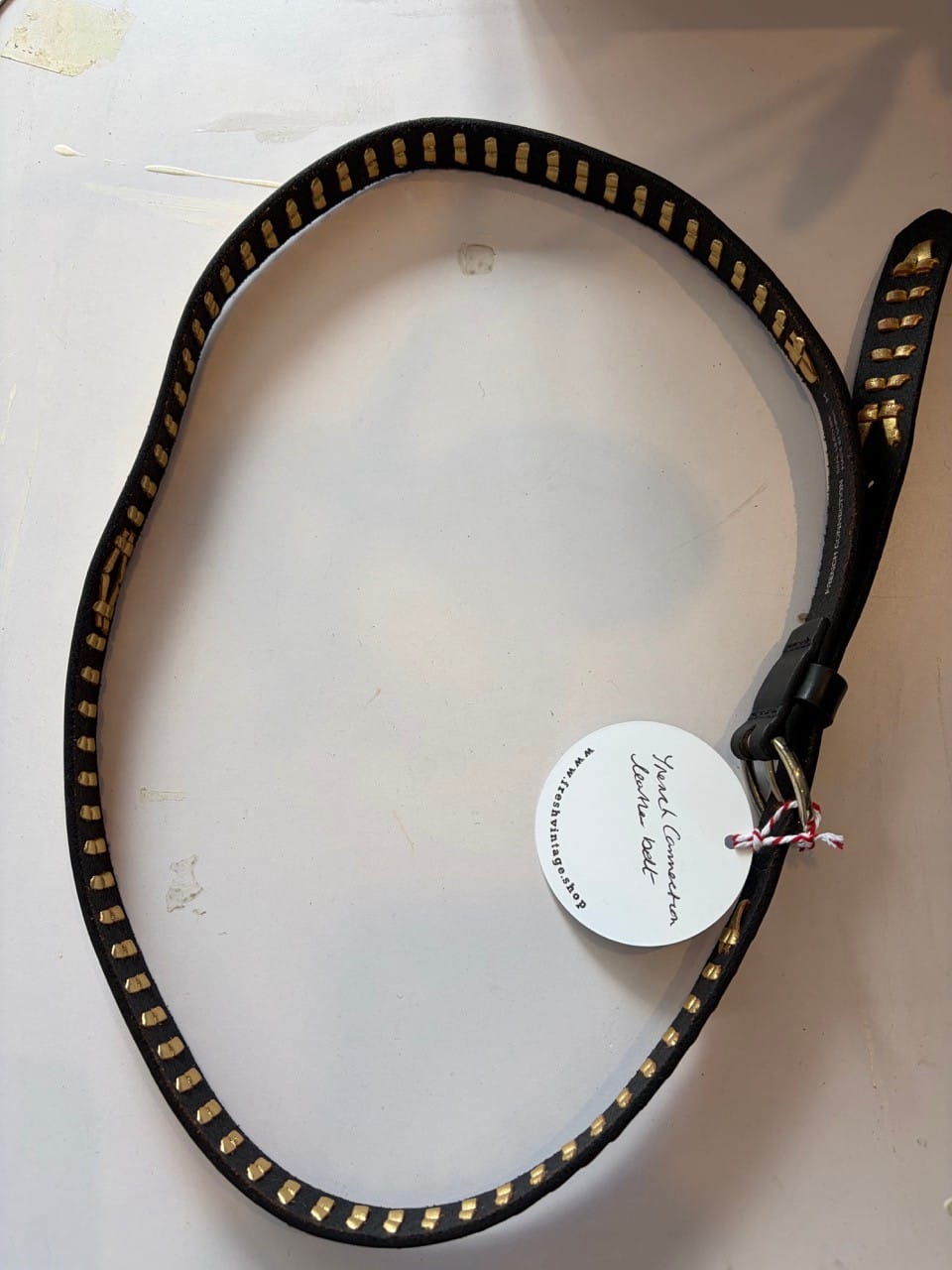 French Connection belt Black and Gold