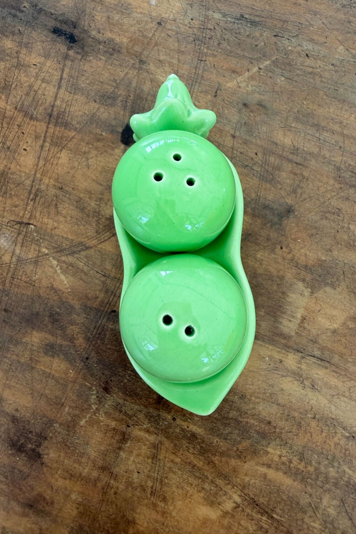 Two peas in a pod salt and pepper shakers