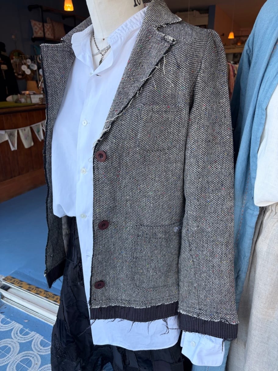 Insight raw edge tweed jacket