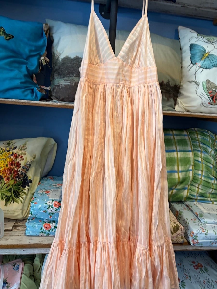 Witchery Dress soft peach with white stripe
