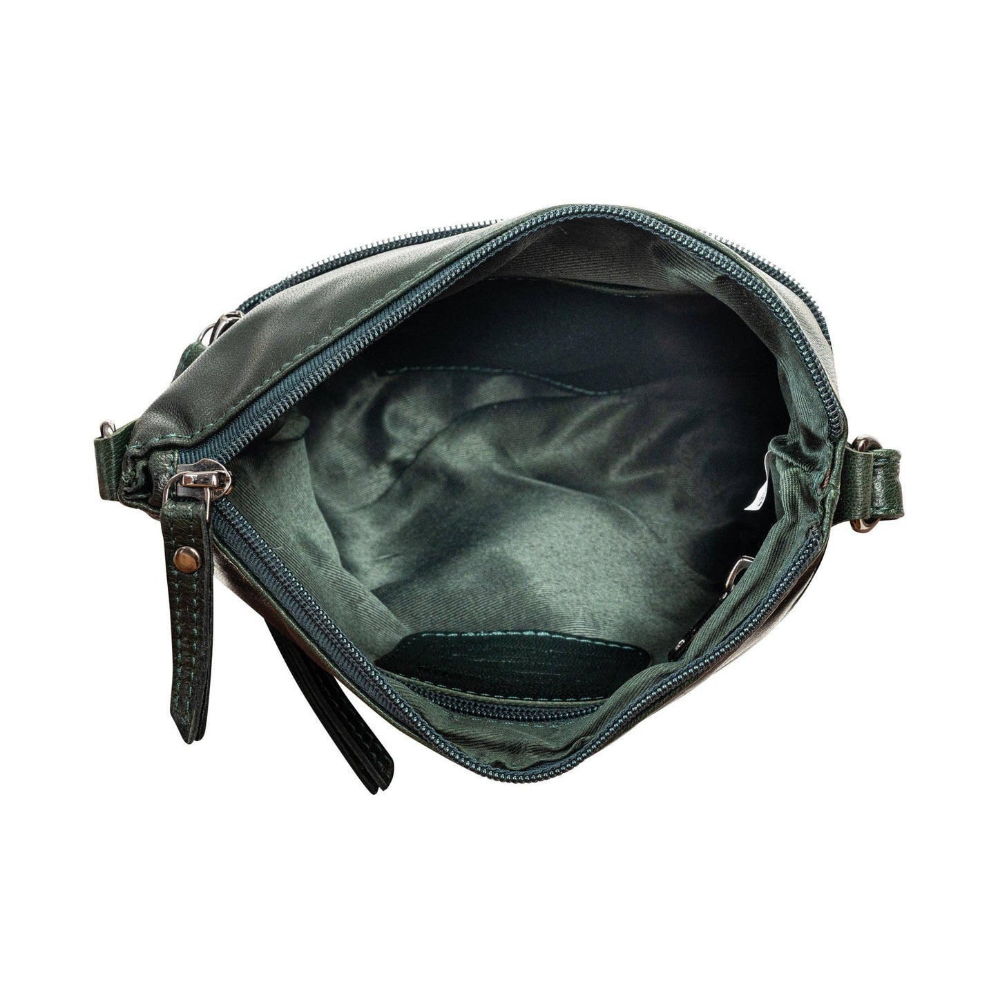 The Maple | Women's Bottle Green Leather Crossbody Shoulder Bag | Greenwood Leather