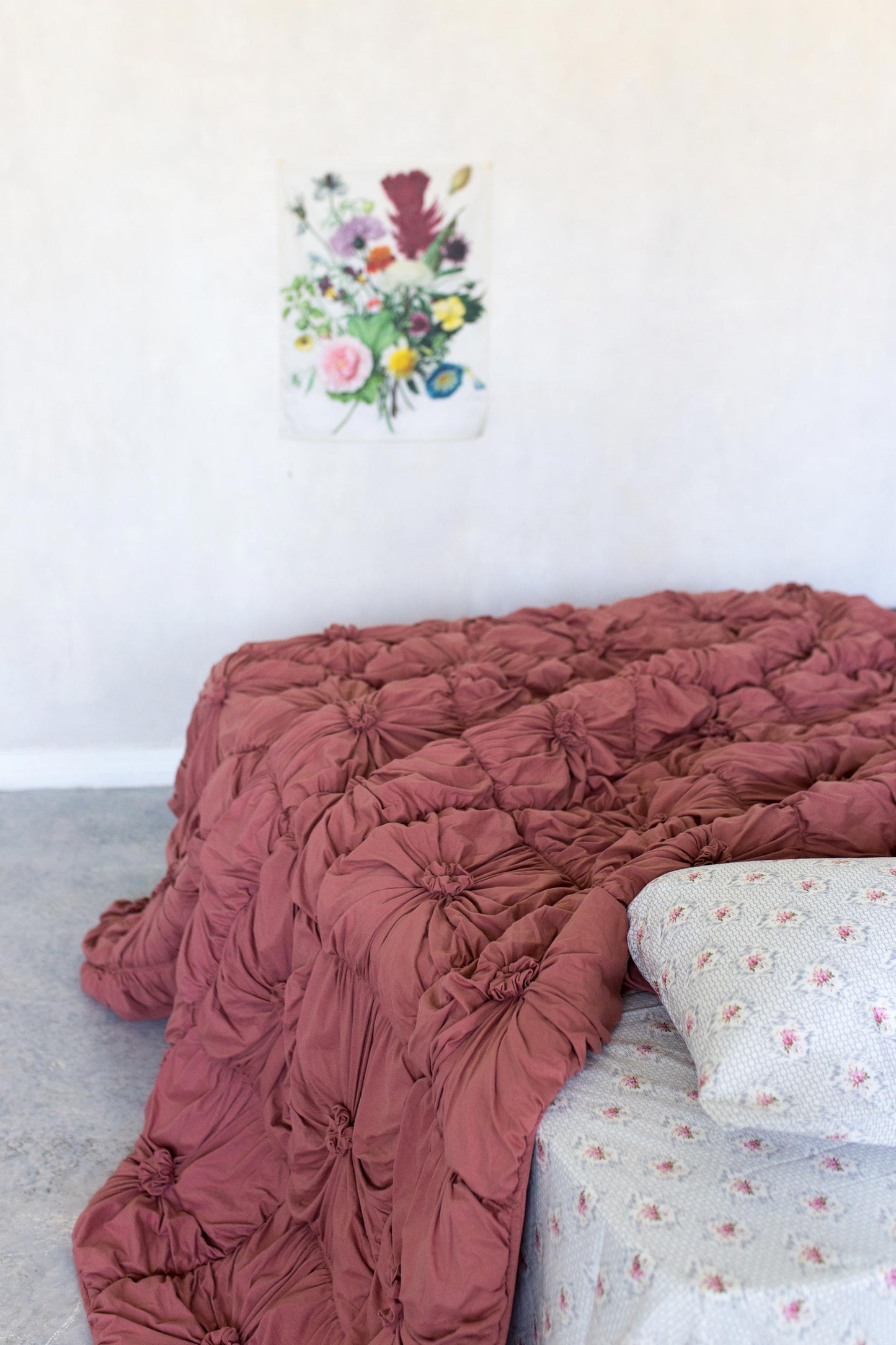 Rosette quilt in Cedar *organic cotton