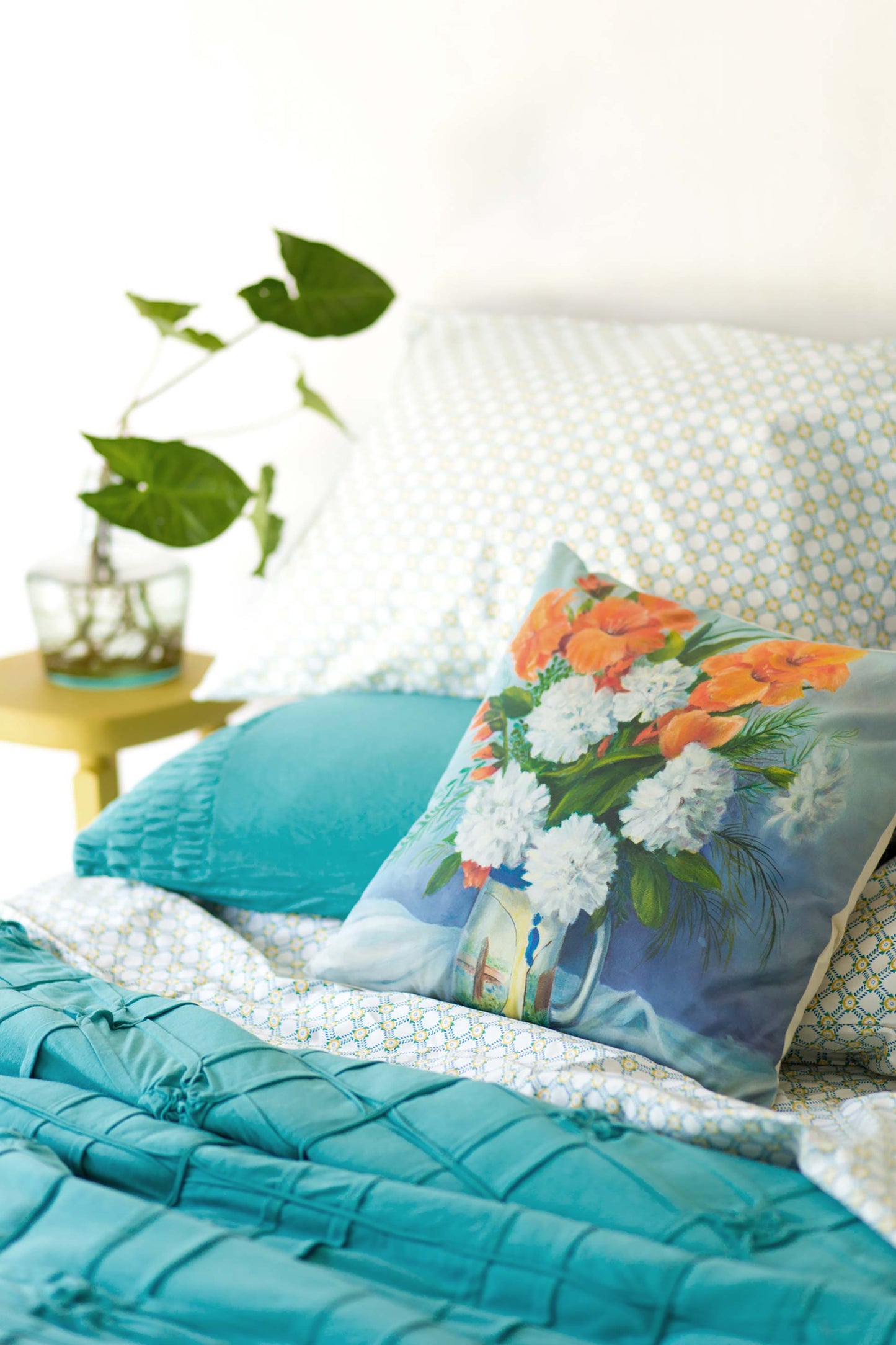 Vase with Flowers cushion cover *organic cotton