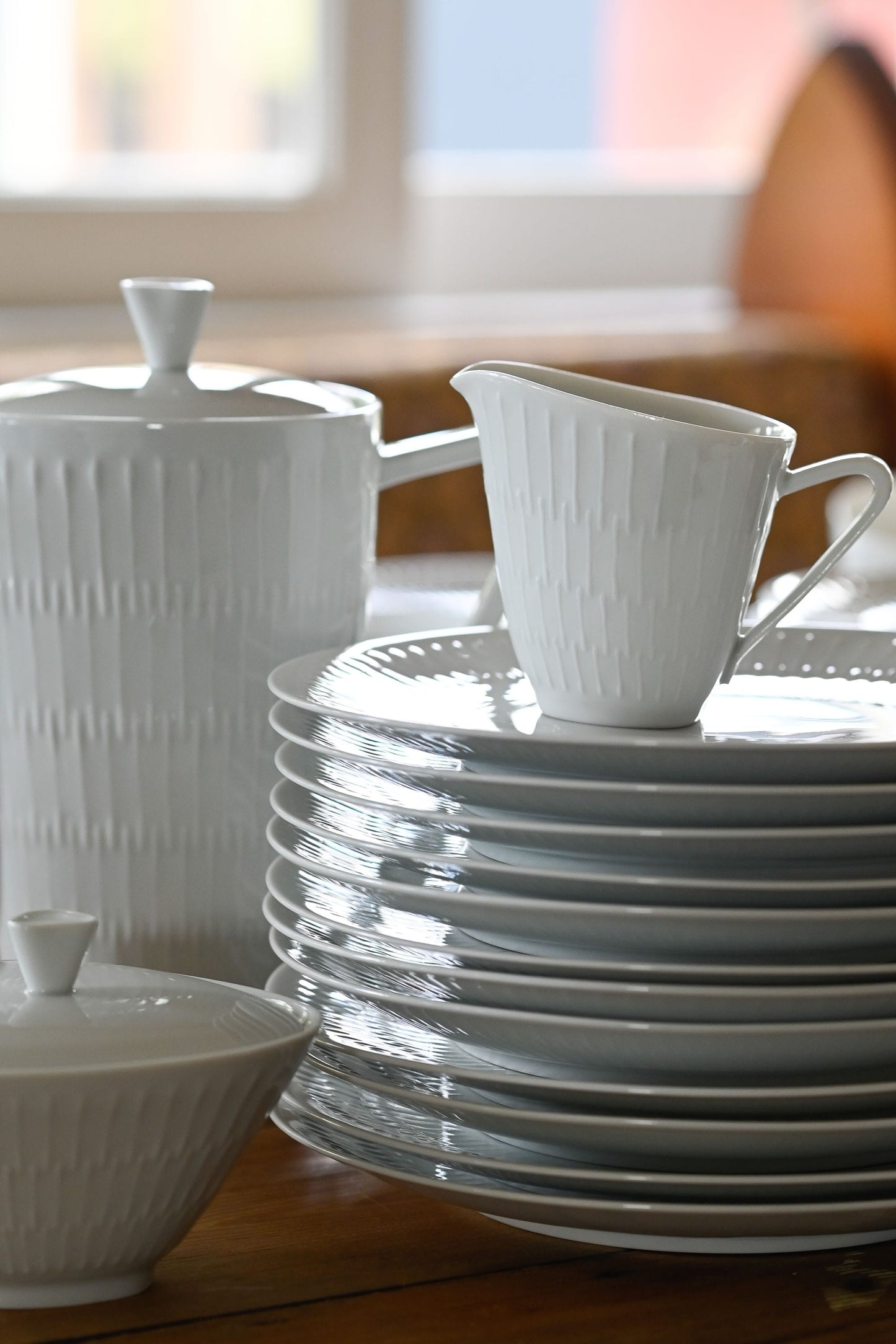 Vintage MCM rare "Apart"  by Hutschenreuther 1950s original dinner and tea set 117 pieces