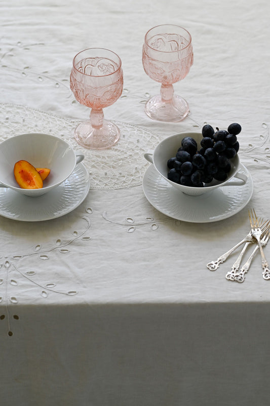 Madonna Rose decorative glass water goblets set of 2