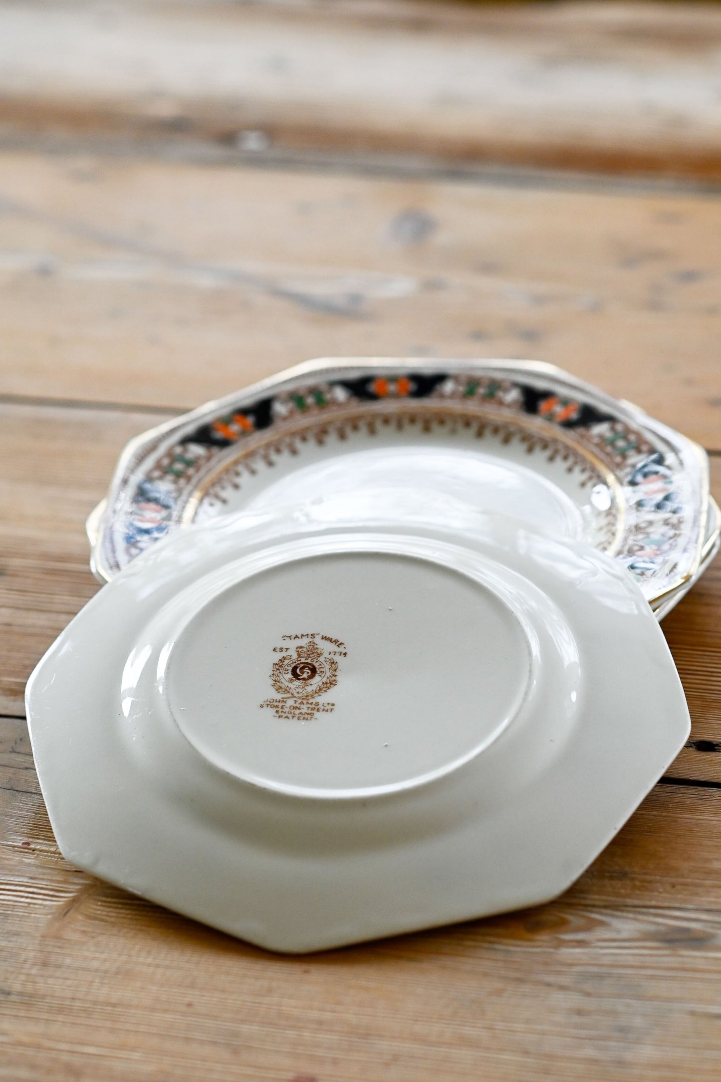 Antique Crown Pottery Tams Ware side plates Set of 6