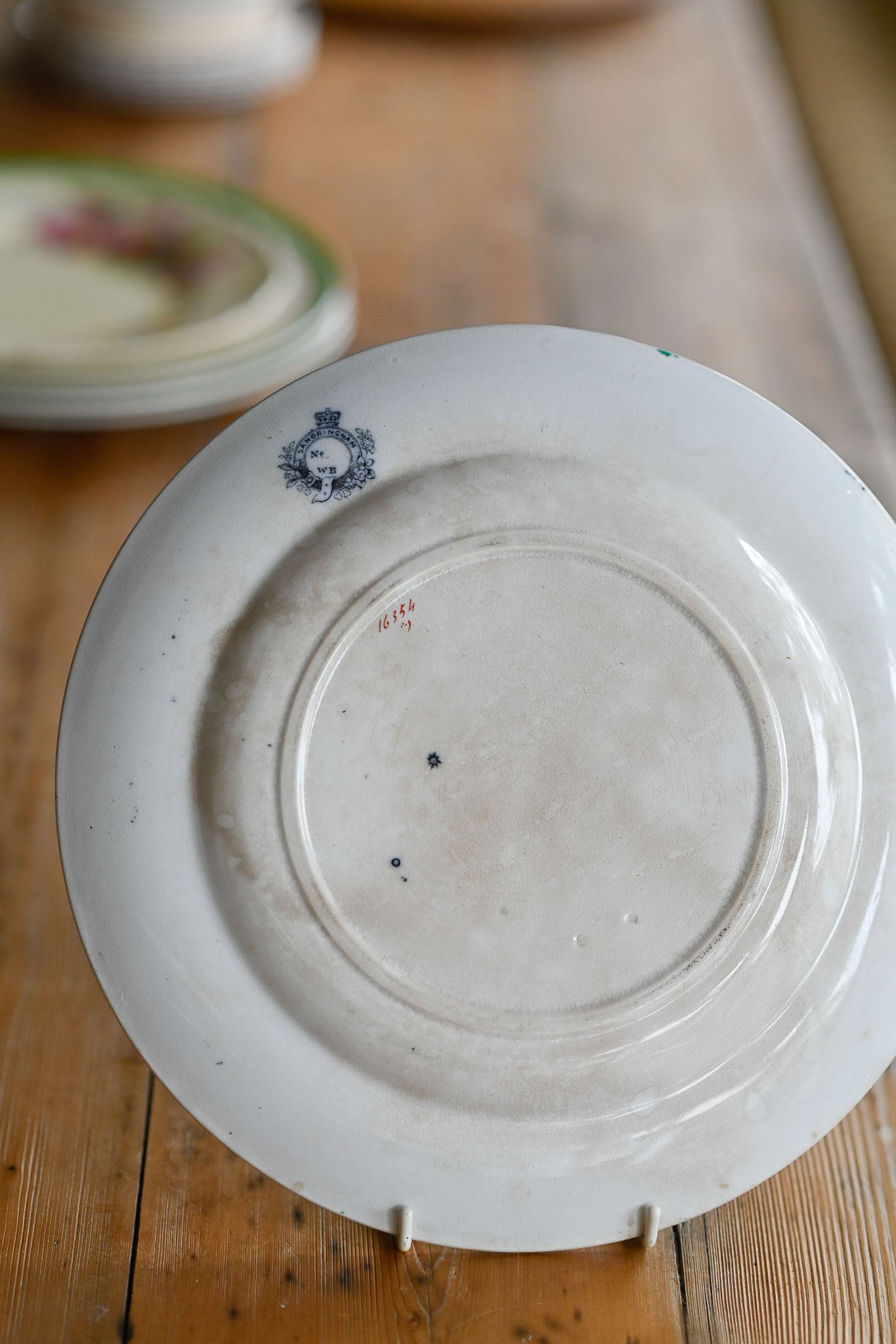 Antique 19th c. Sandringham plate AS IS