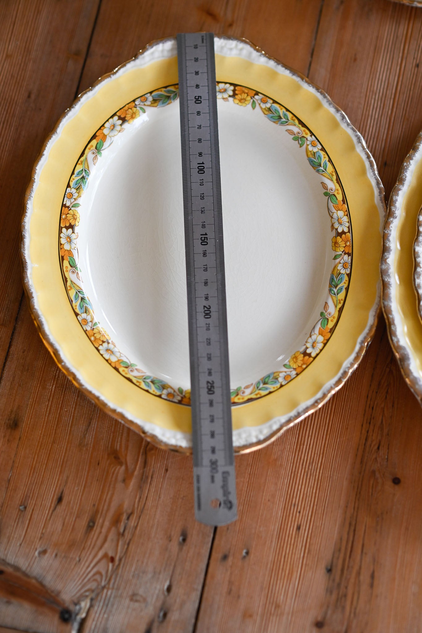 Antique Grindley Norden Yellow floral dinner set - rare set