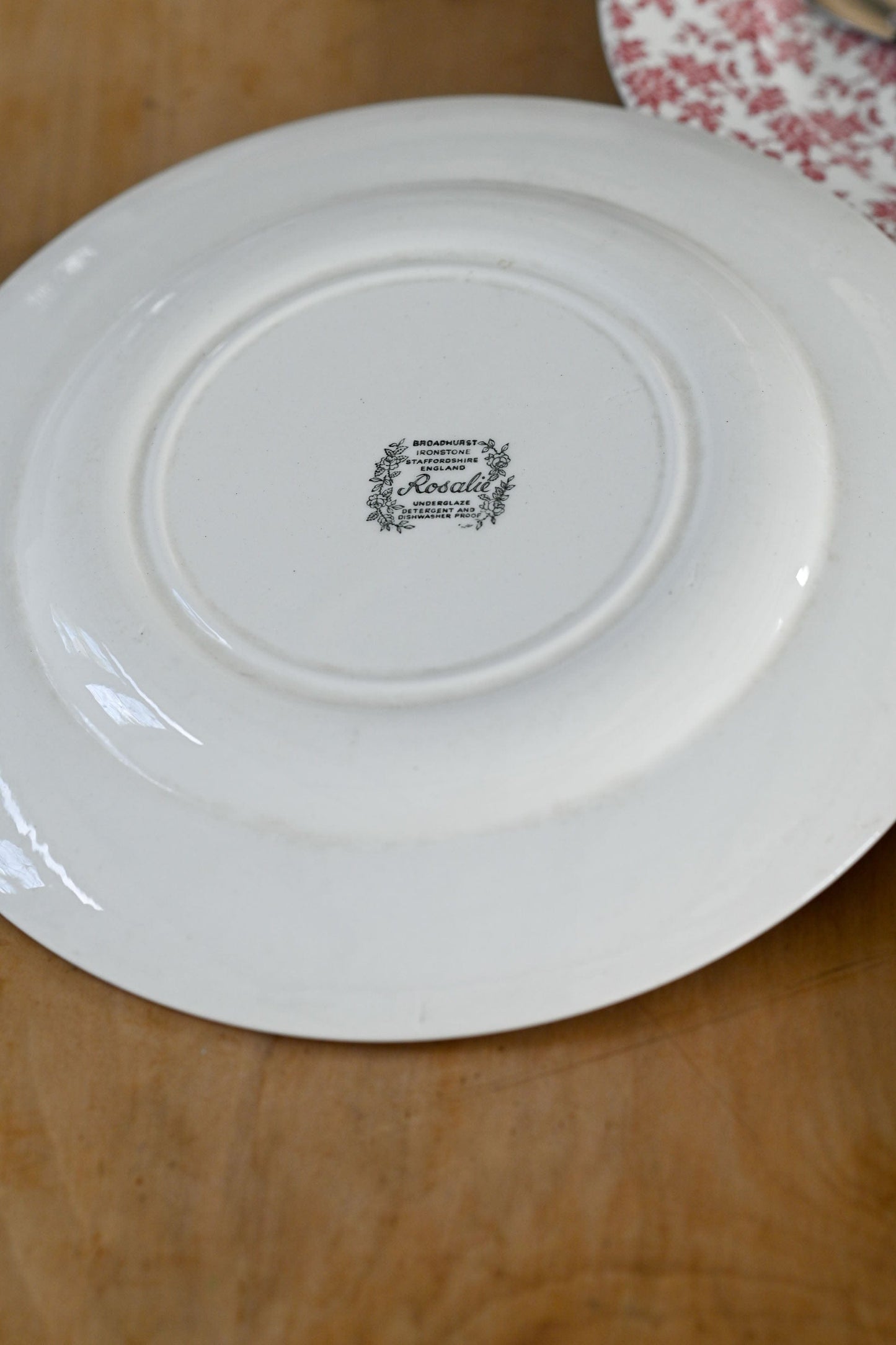 Vintage Broadhurst Rosalie pattern ironstone plates Set of 4