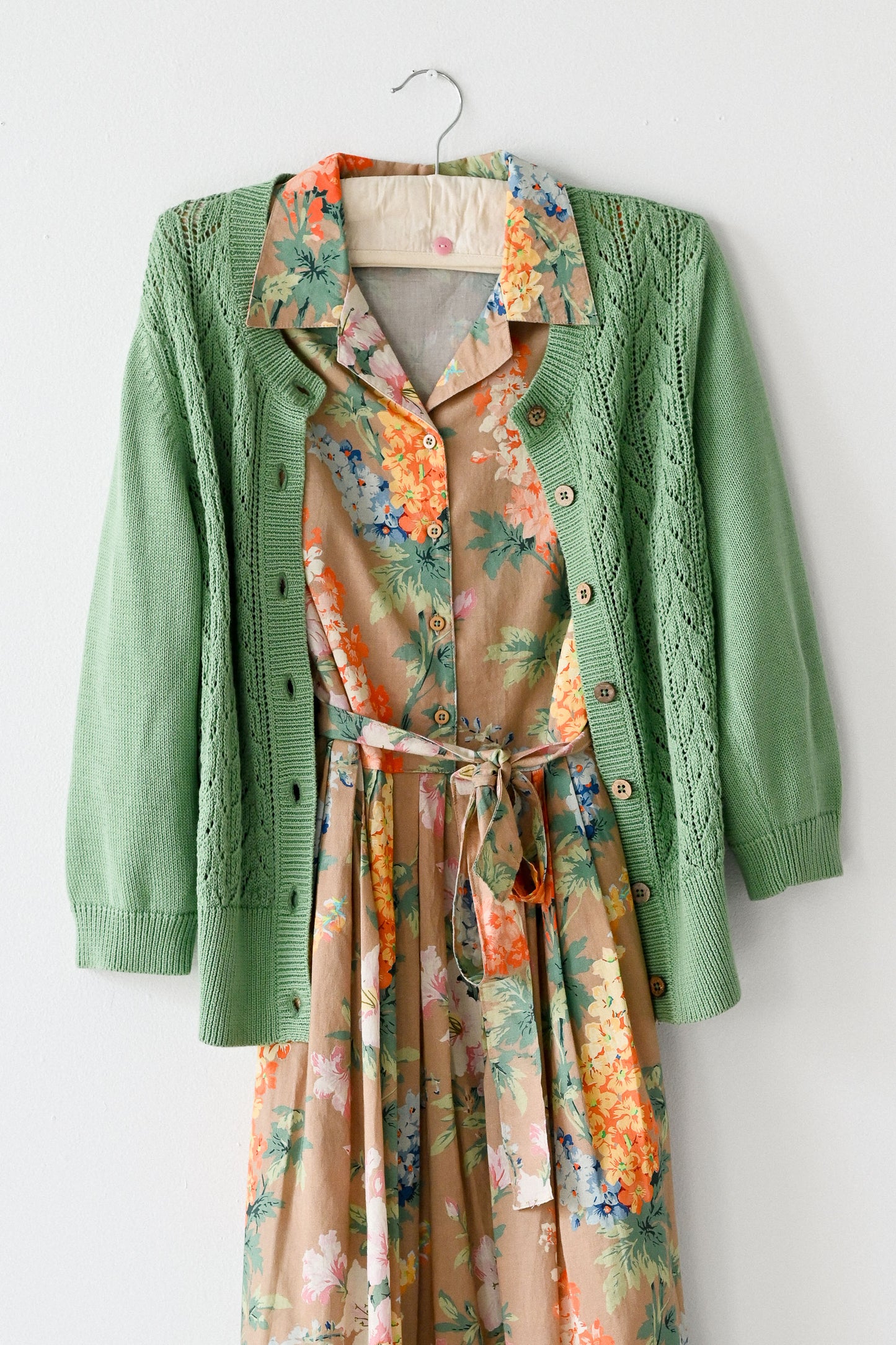 Ava cardigan in mineral green