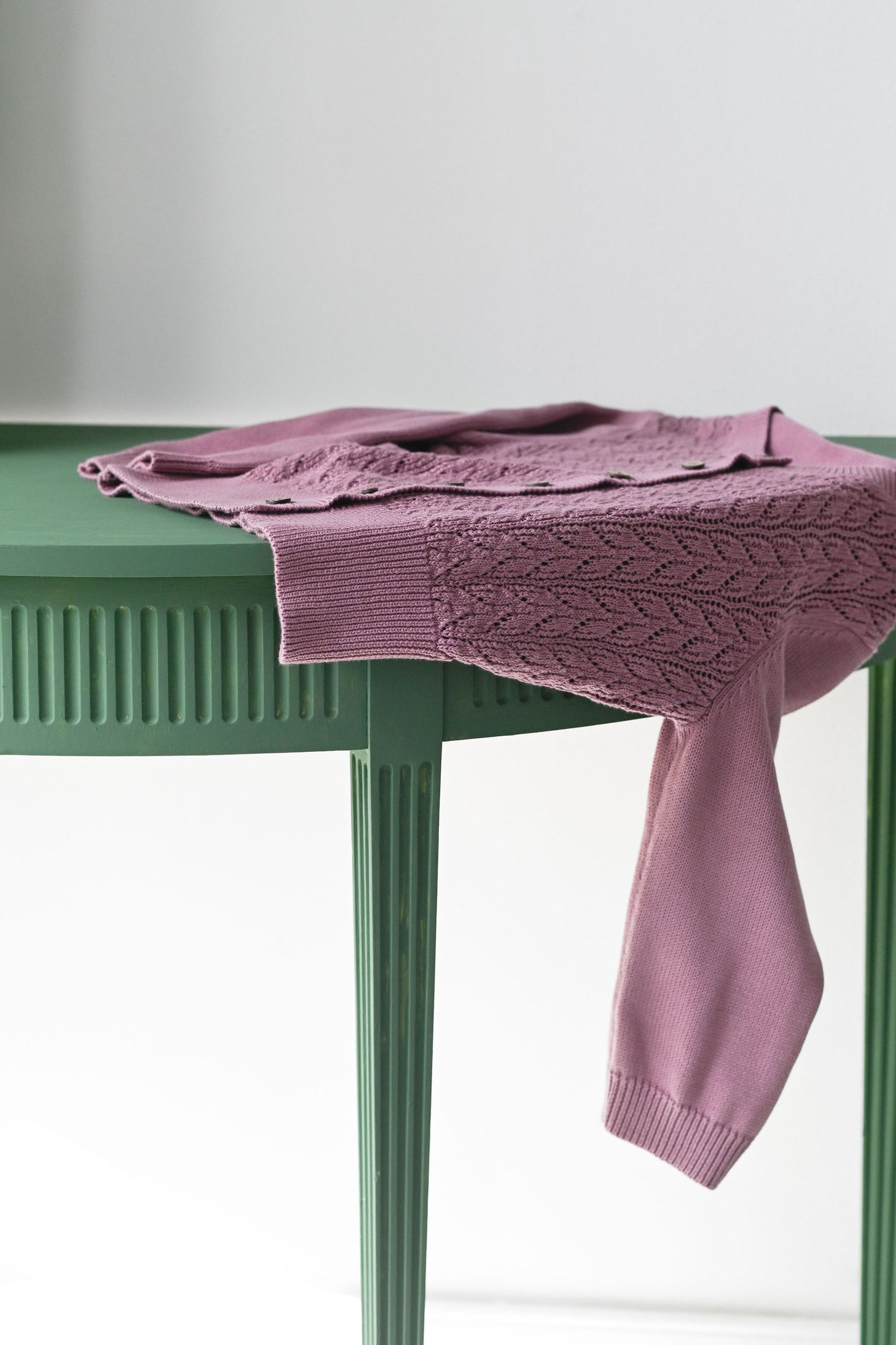 Ava organic cotton cardigan Orchid