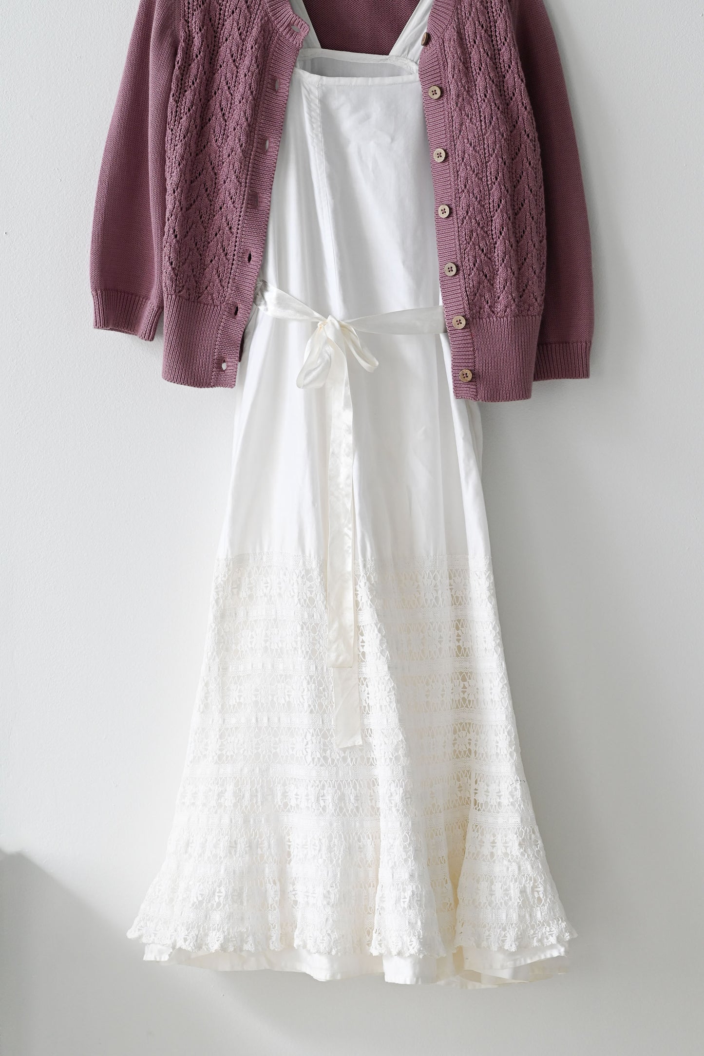 Ava organic cotton cardigan Orchid