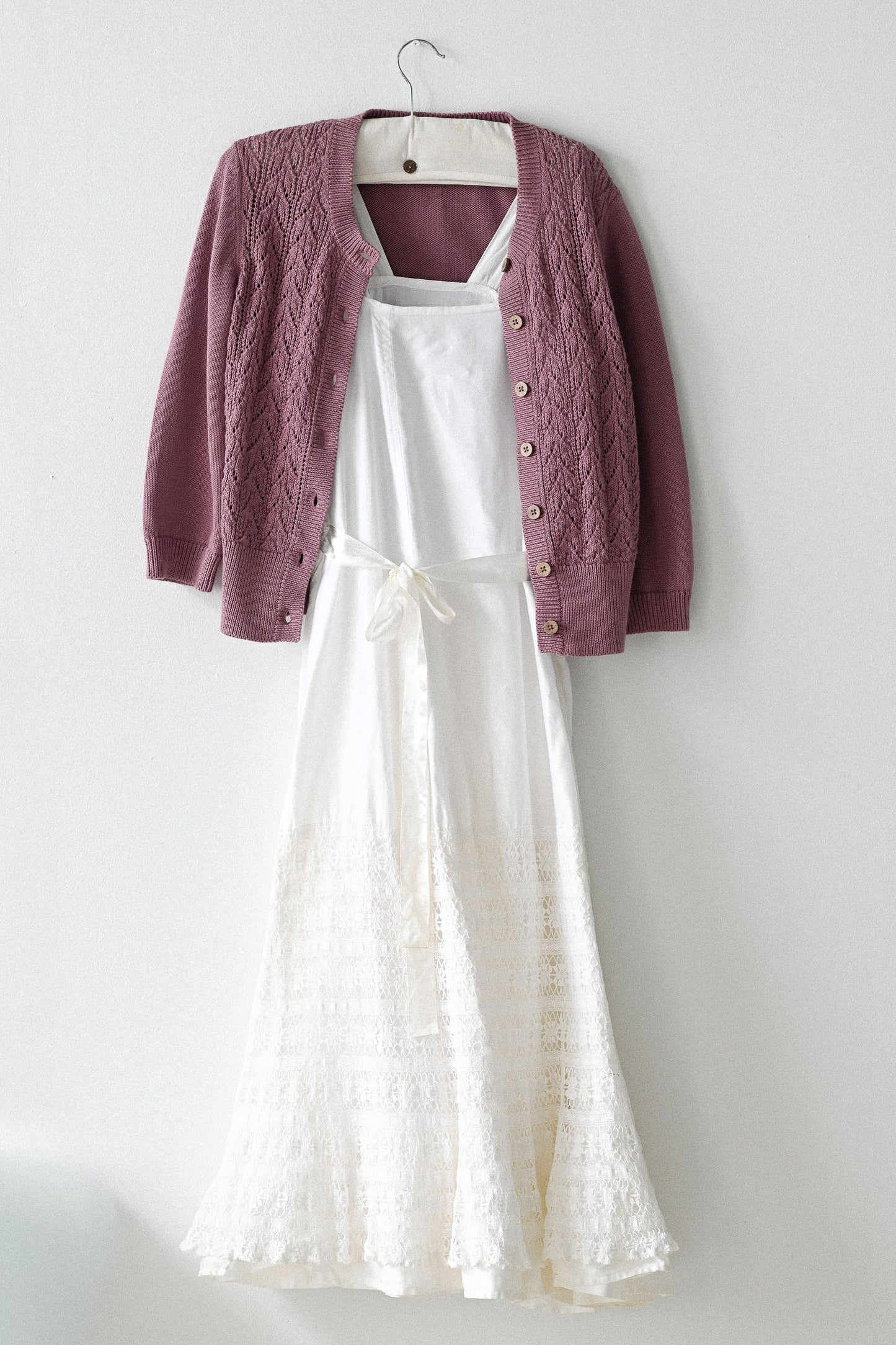 Ava organic cotton cardigan Orchid