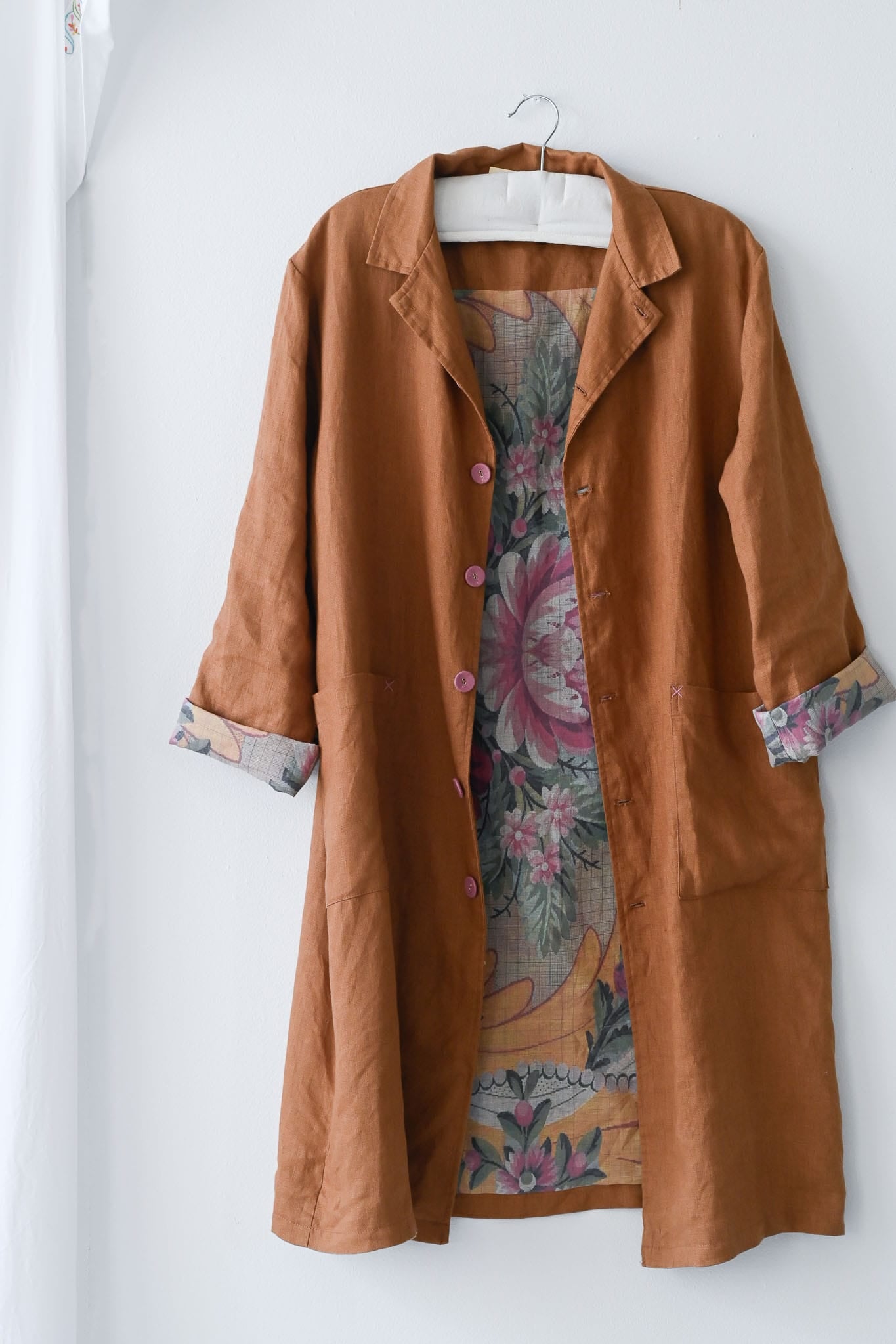 Jenna linen jacket in Tan