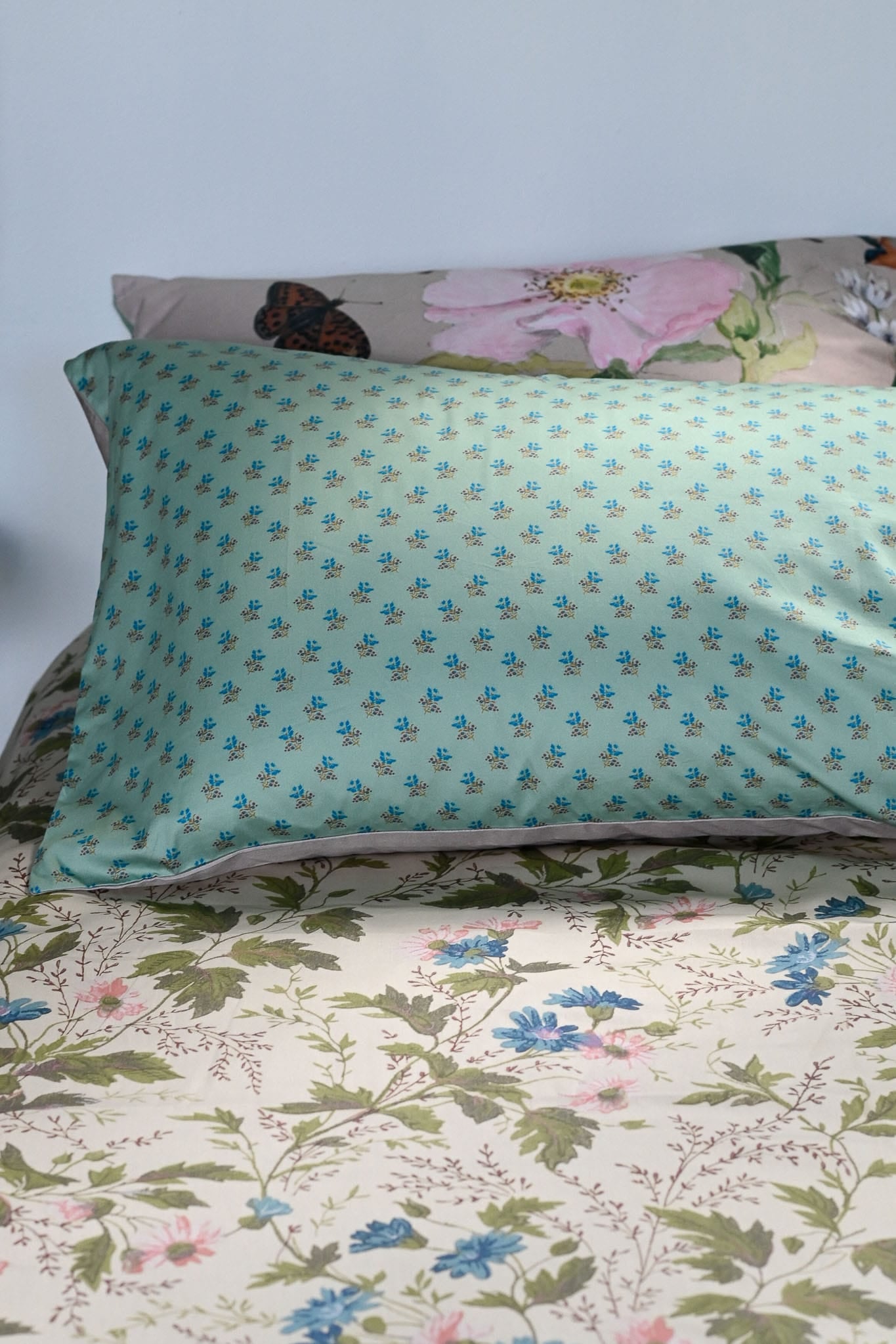 Springtime pillowcase set in organic cotton