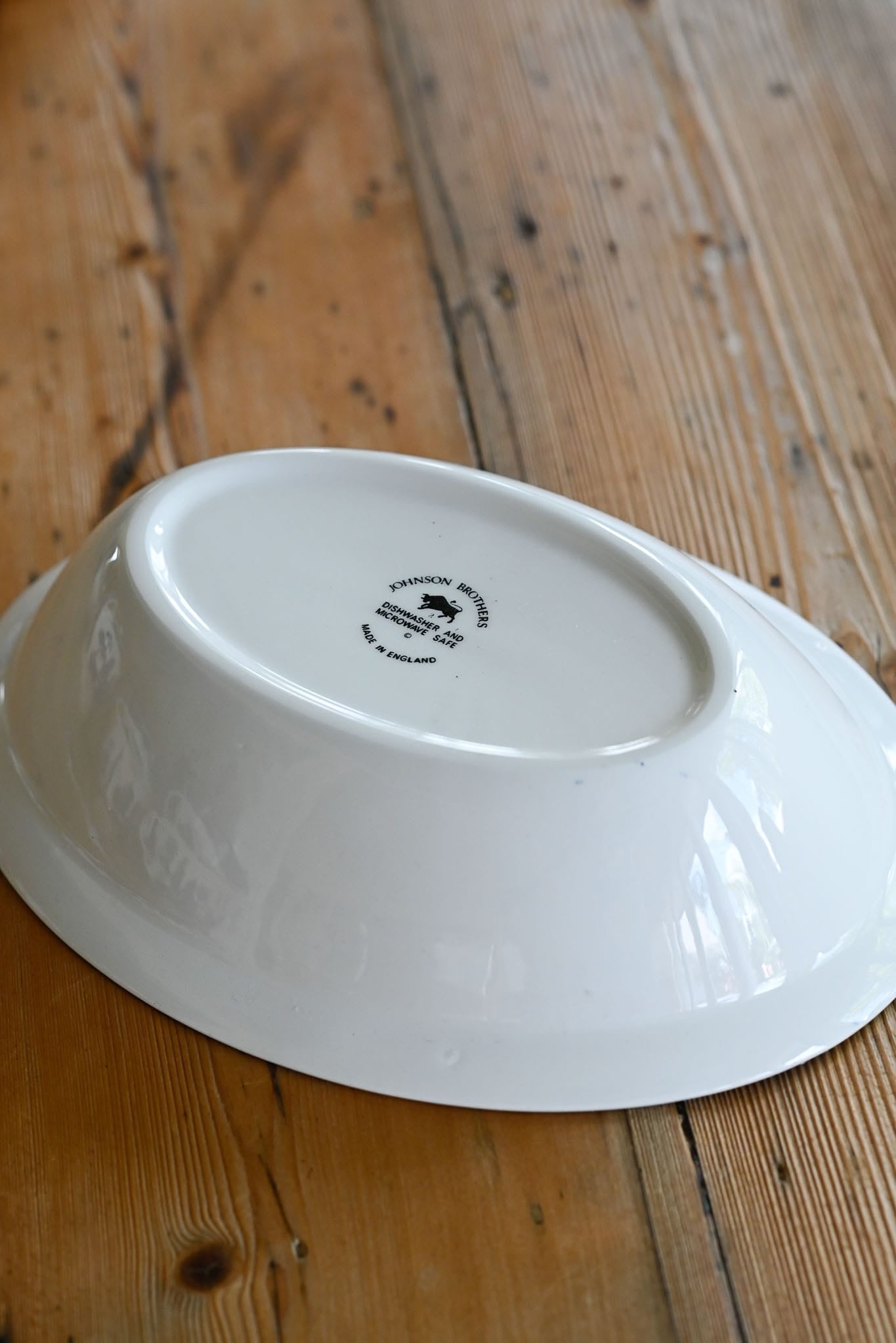 Johnson Bros Willow Pattern oval serving bowl