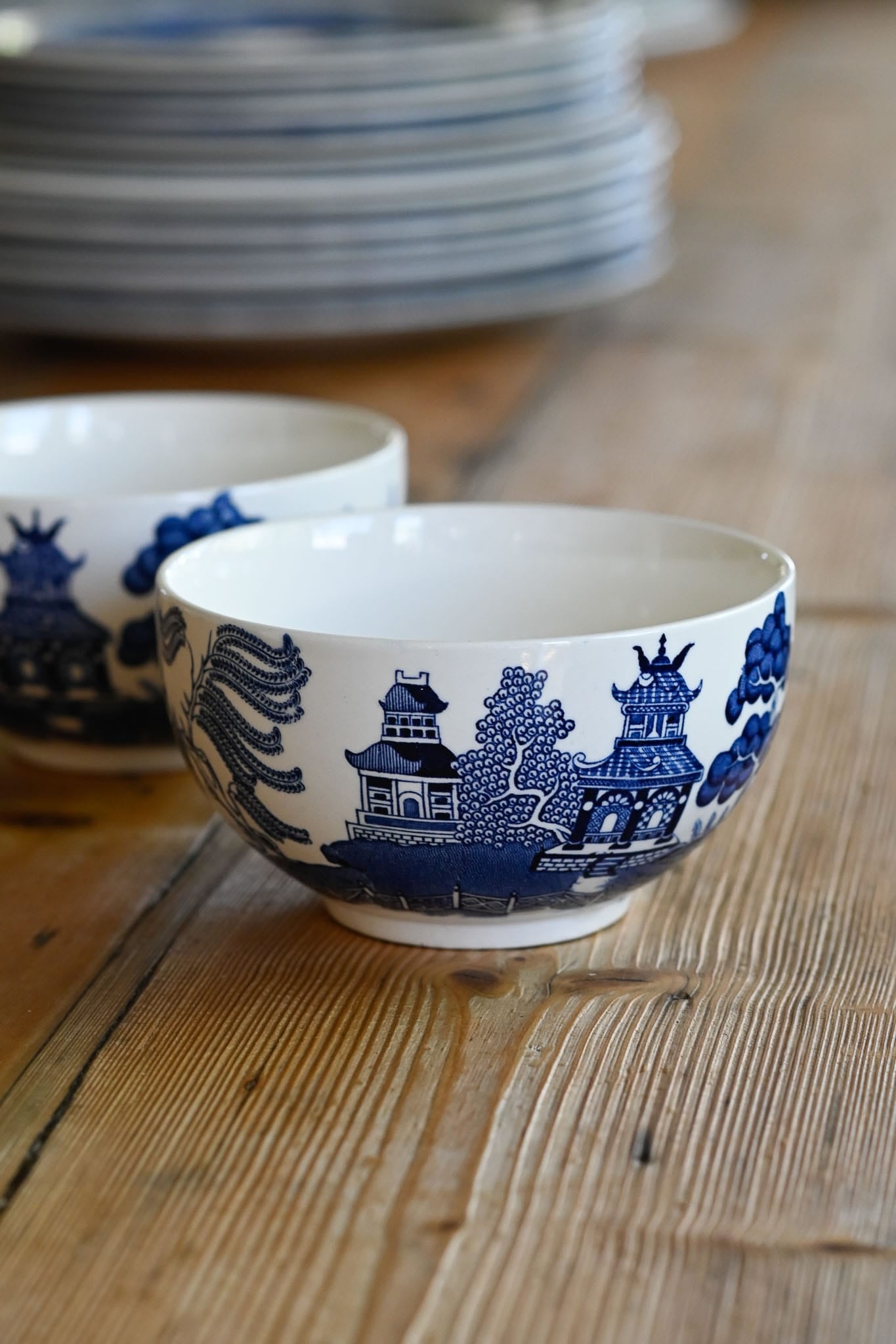 Johnson Bros Willow Pattern small bowls set of 2