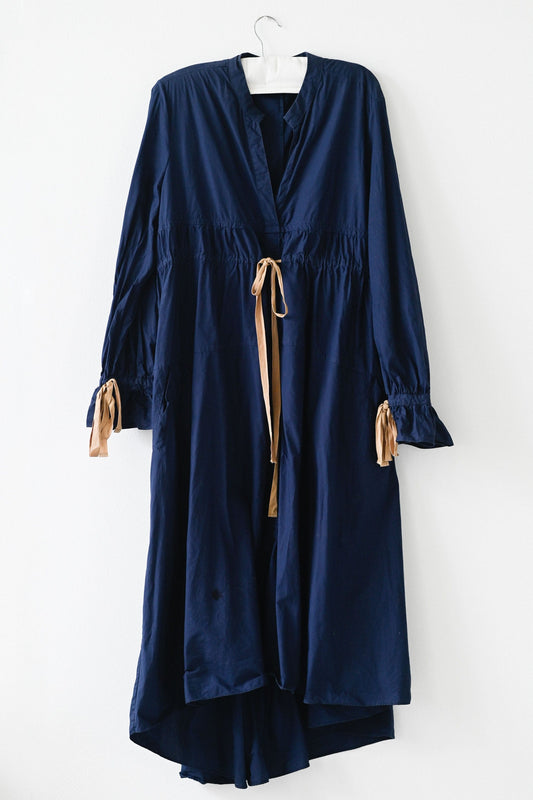 Preloved Lee Mathews Claire Navy cotton dress