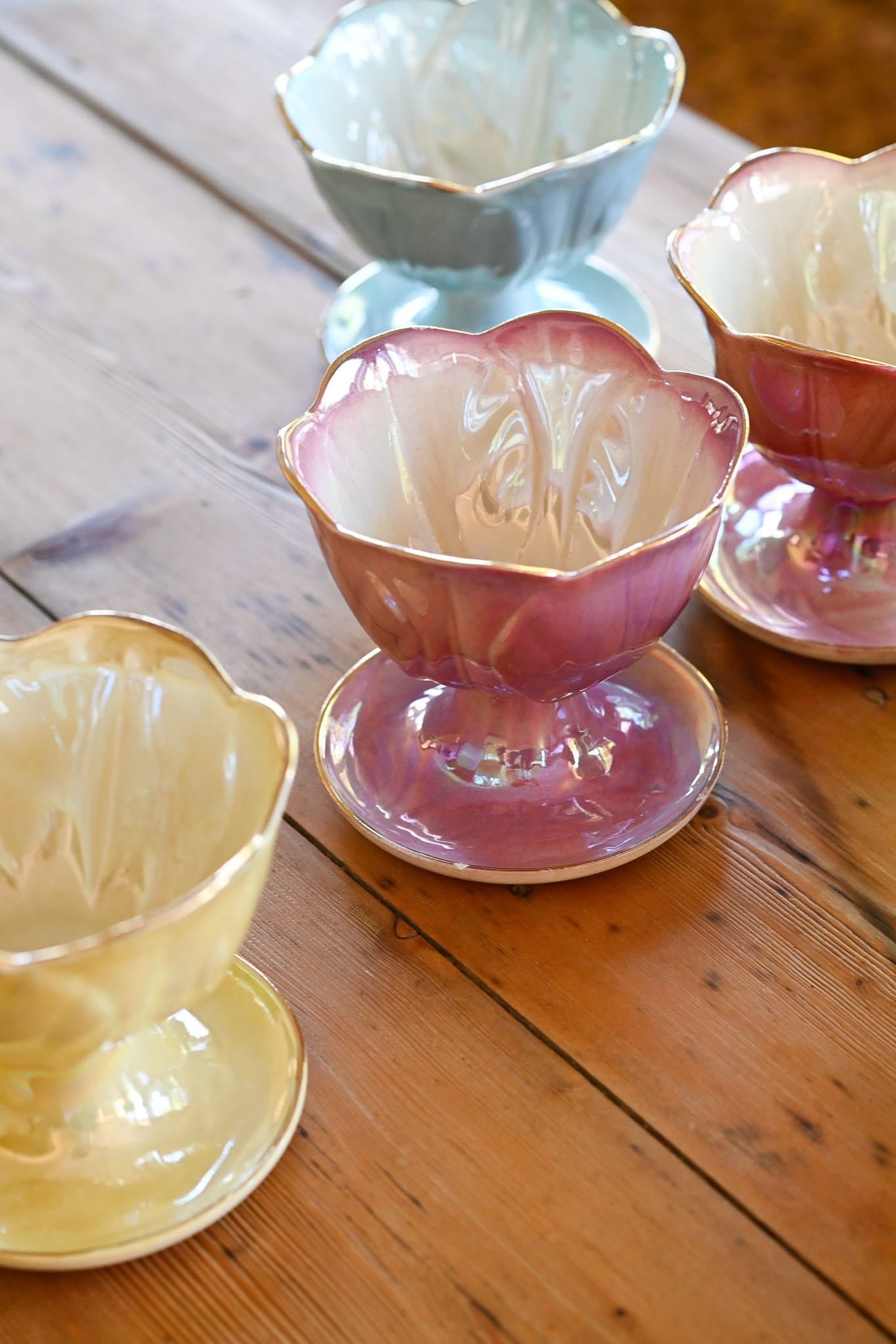 Vintage Wembley Ware lustreware Sundae Bowls set of 5
