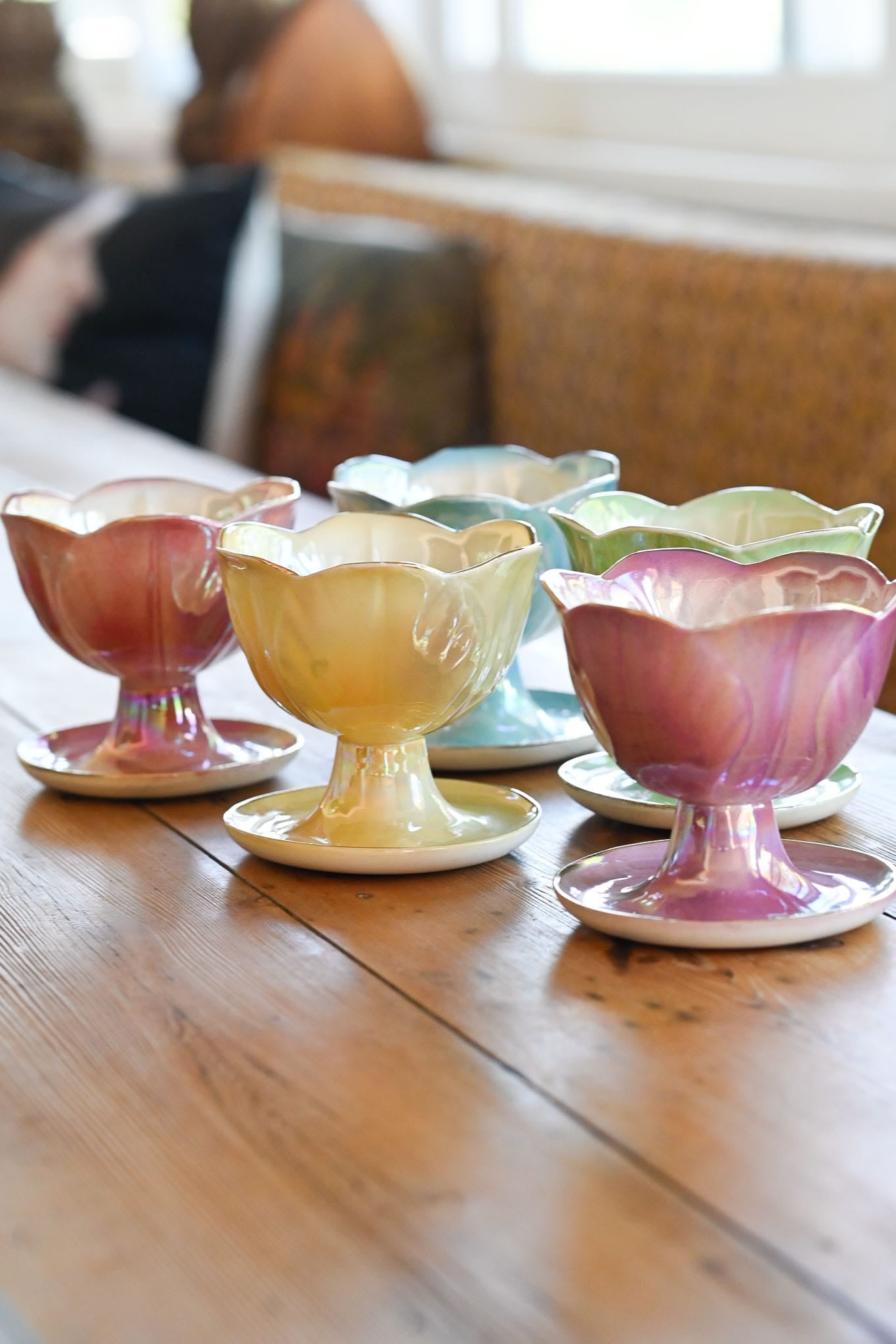 Vintage Wembley Ware lustreware Sundae Bowls set of 5