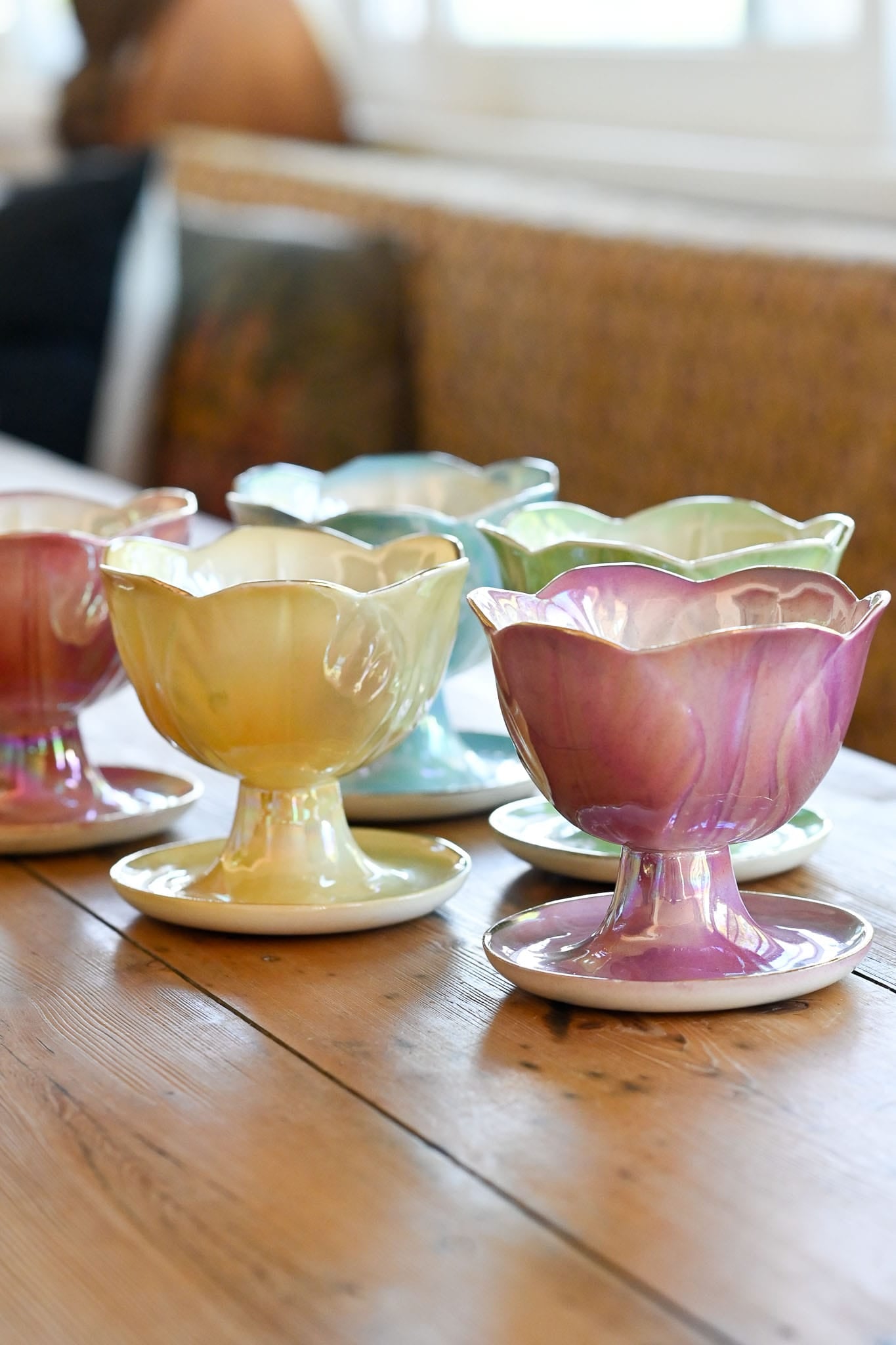 Vintage Wembley Ware lustreware Sundae Bowls set of 5