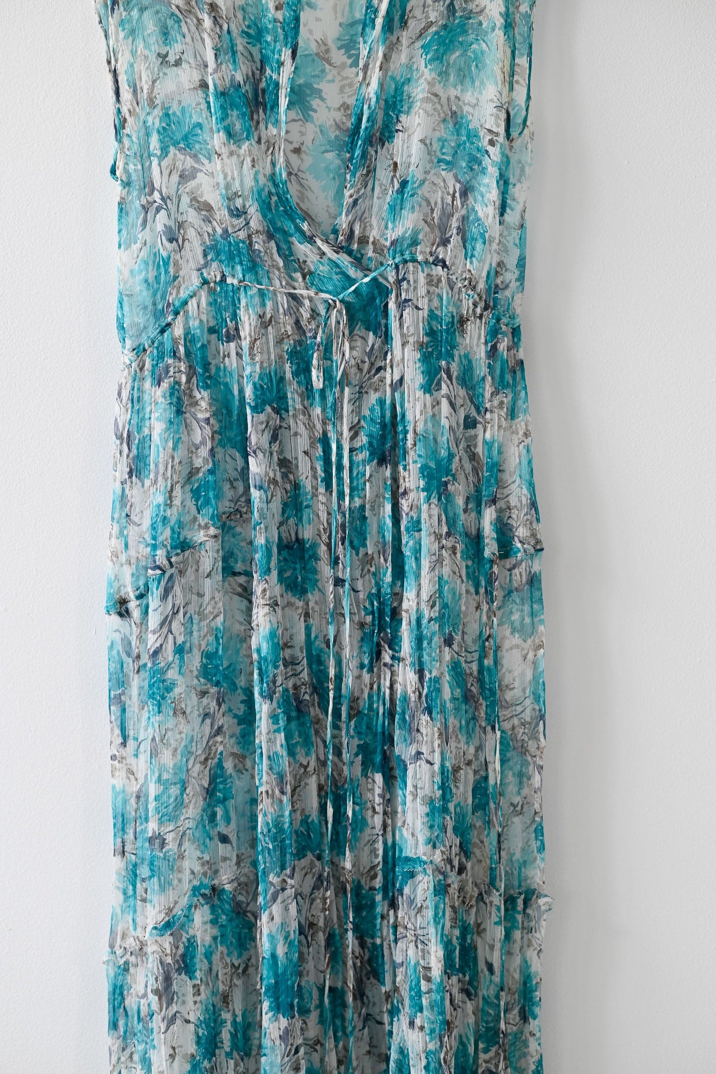 Preloved vintage Lee Mathews silk wrap dress