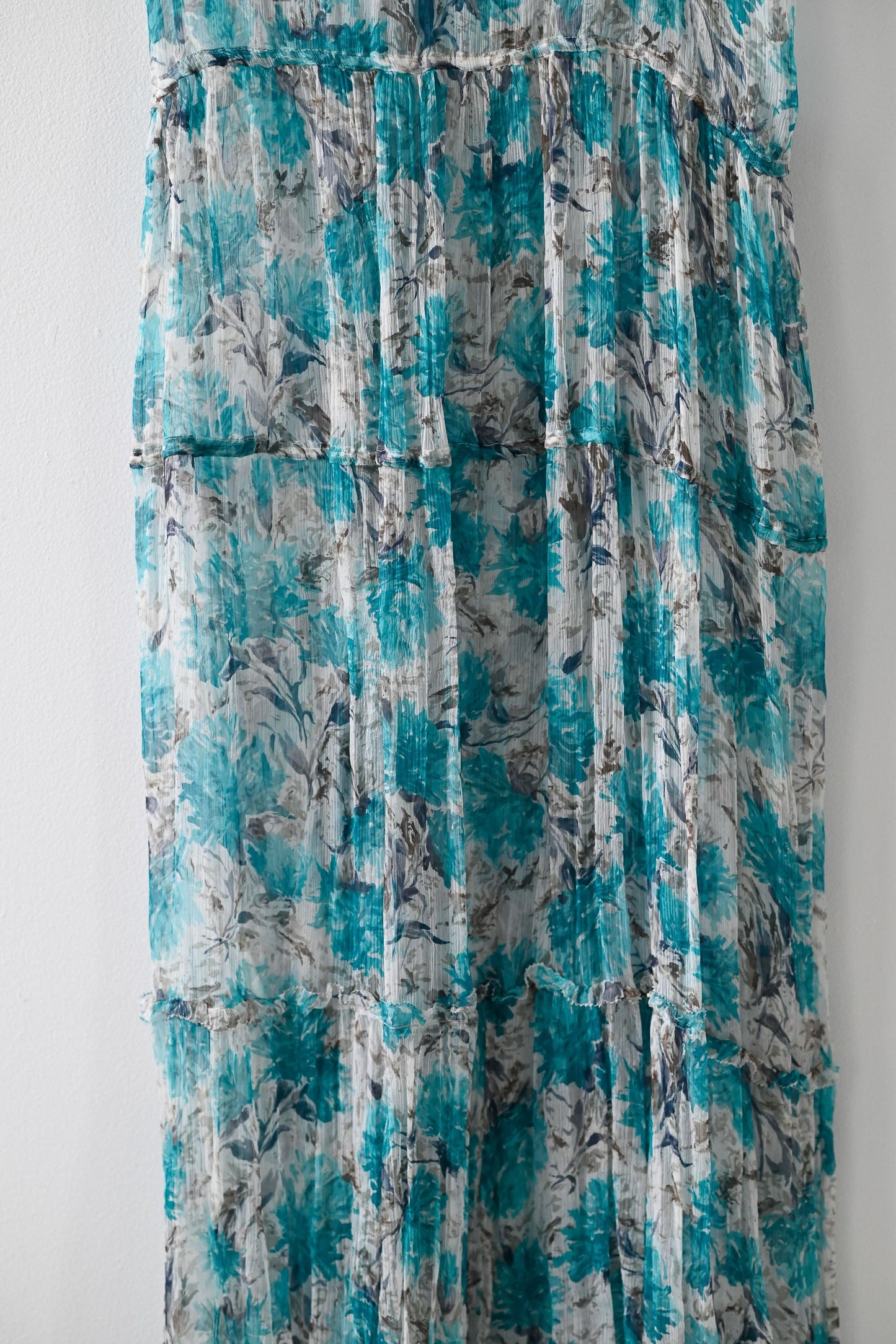 Preloved vintage Lee Mathews silk wrap dress