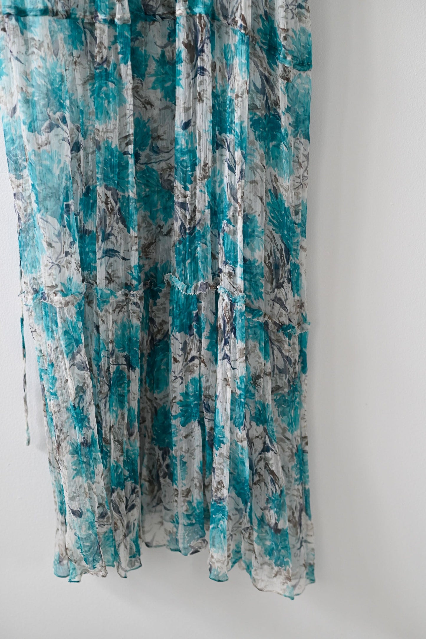 Preloved vintage Lee Mathews silk wrap dress