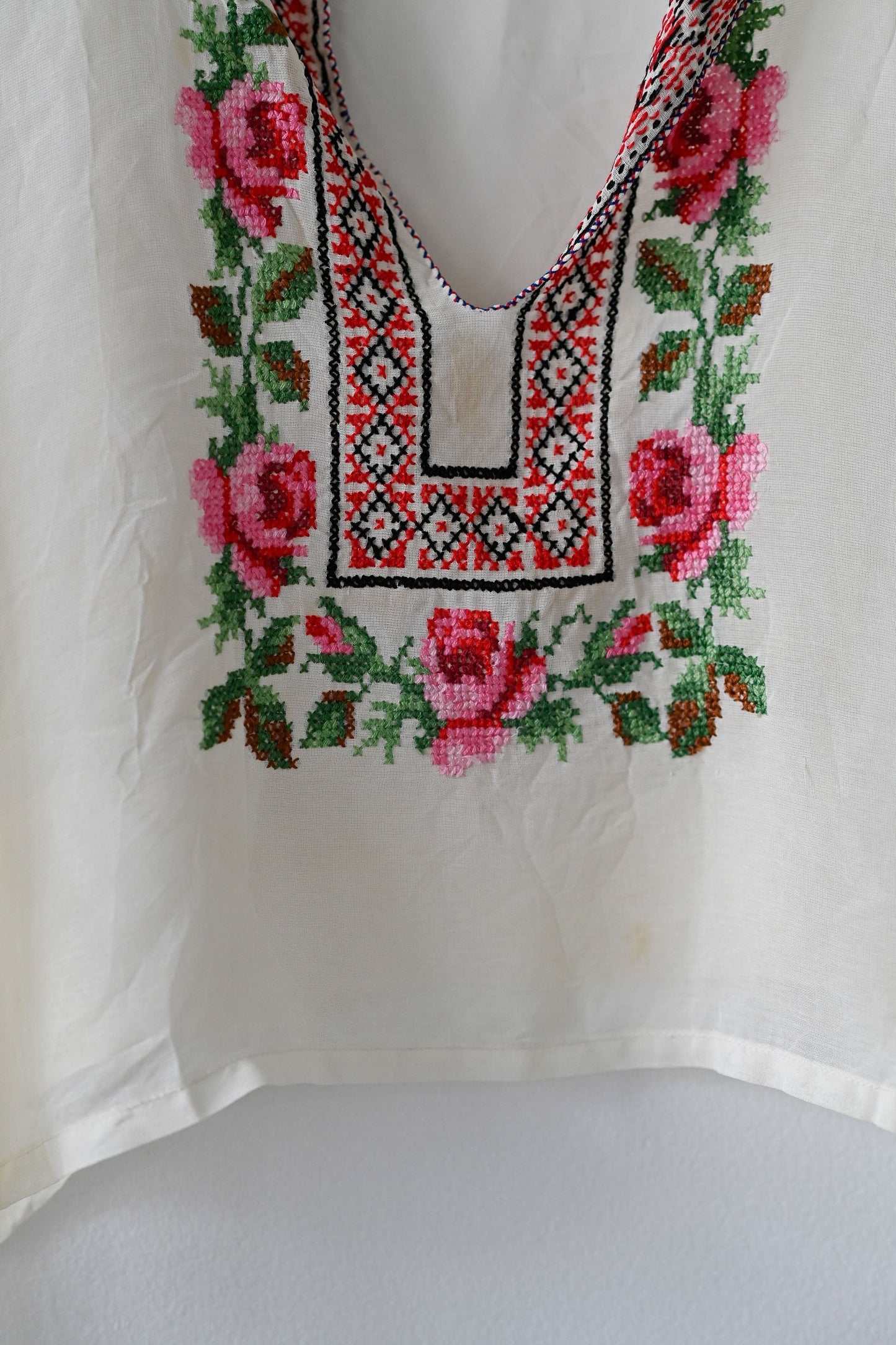 Vintage hand embroidered tabard top