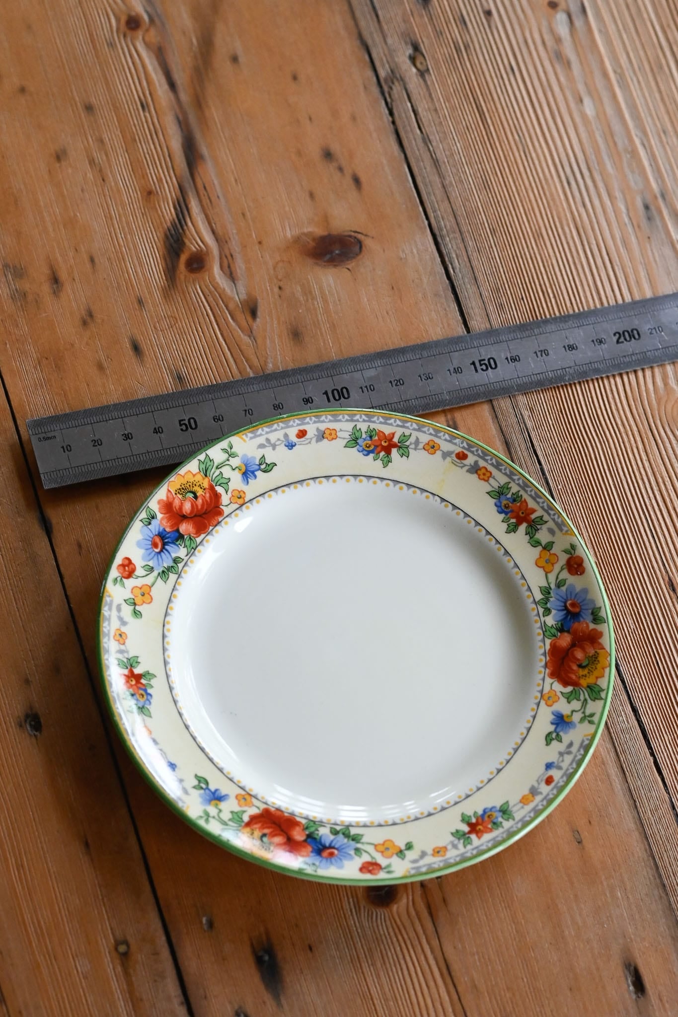Vintage rare Paragon England (By Appointment) yellow floral side plates x 6