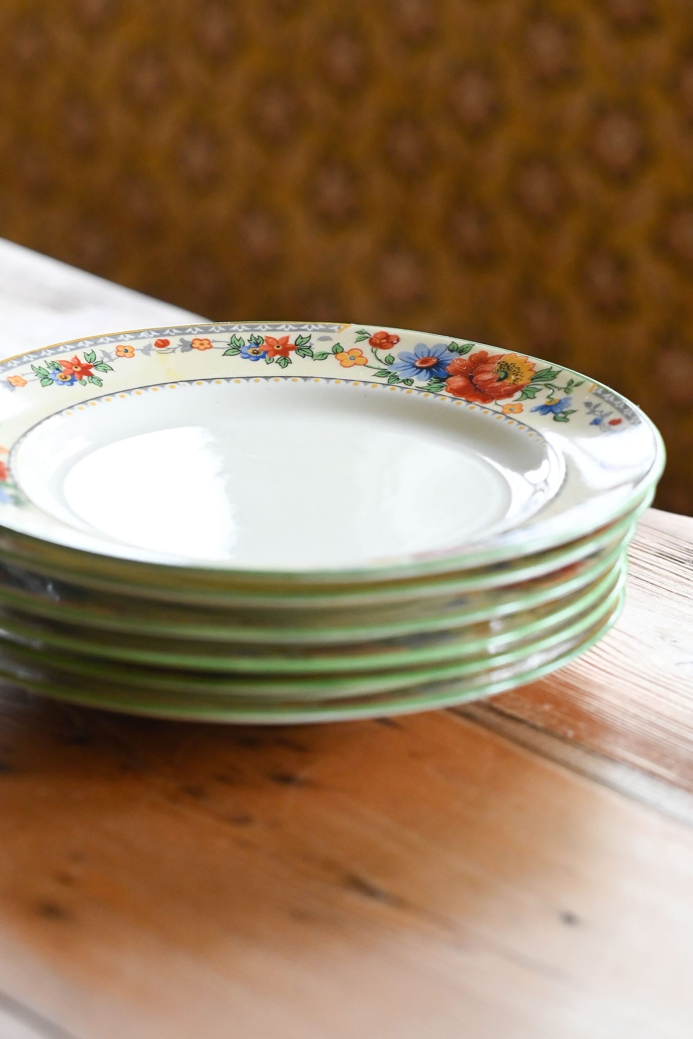 Vintage rare Paragon England (By Appointment) yellow floral side plates x 6