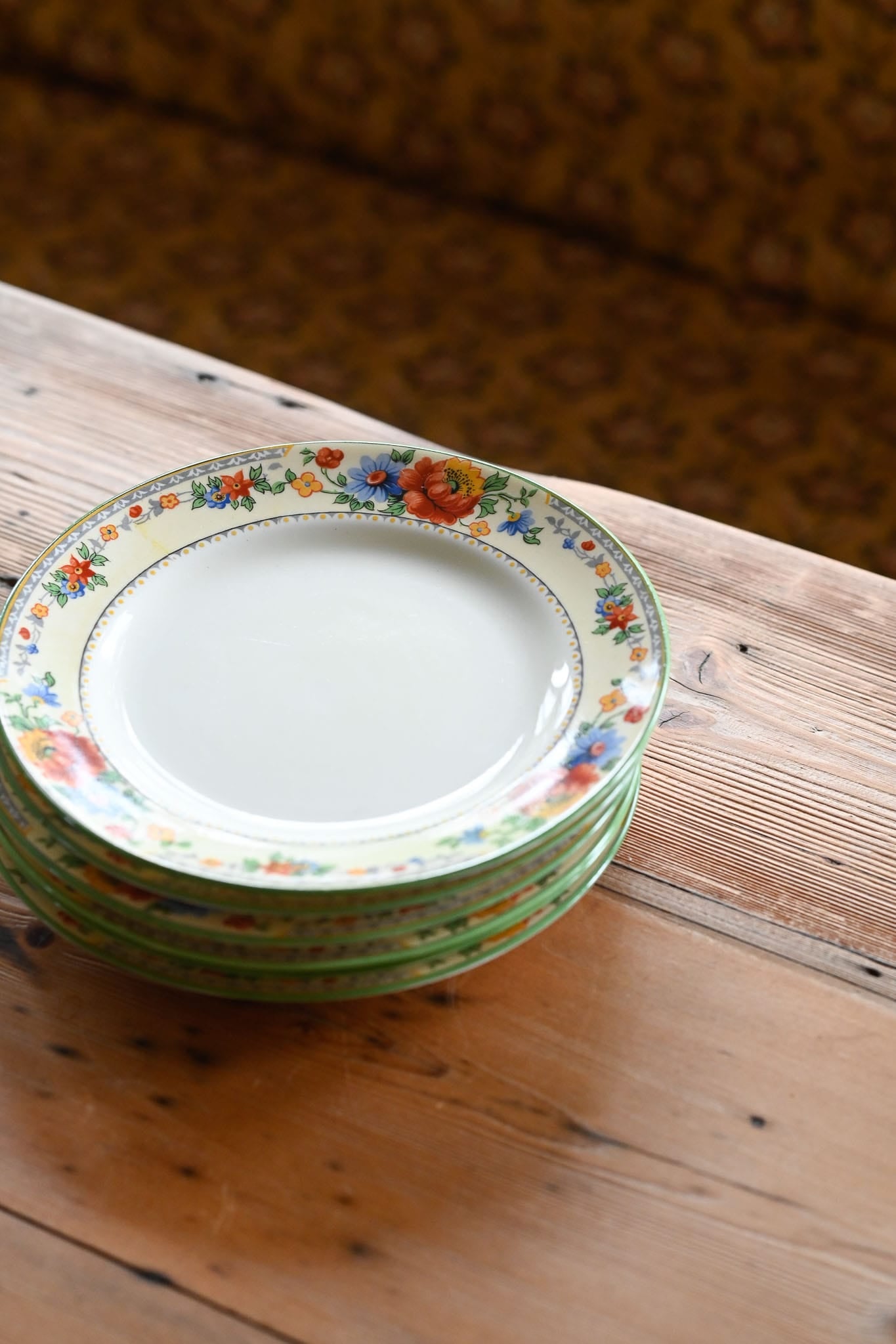 Vintage rare Paragon England (By Appointment) yellow floral side plates x 6
