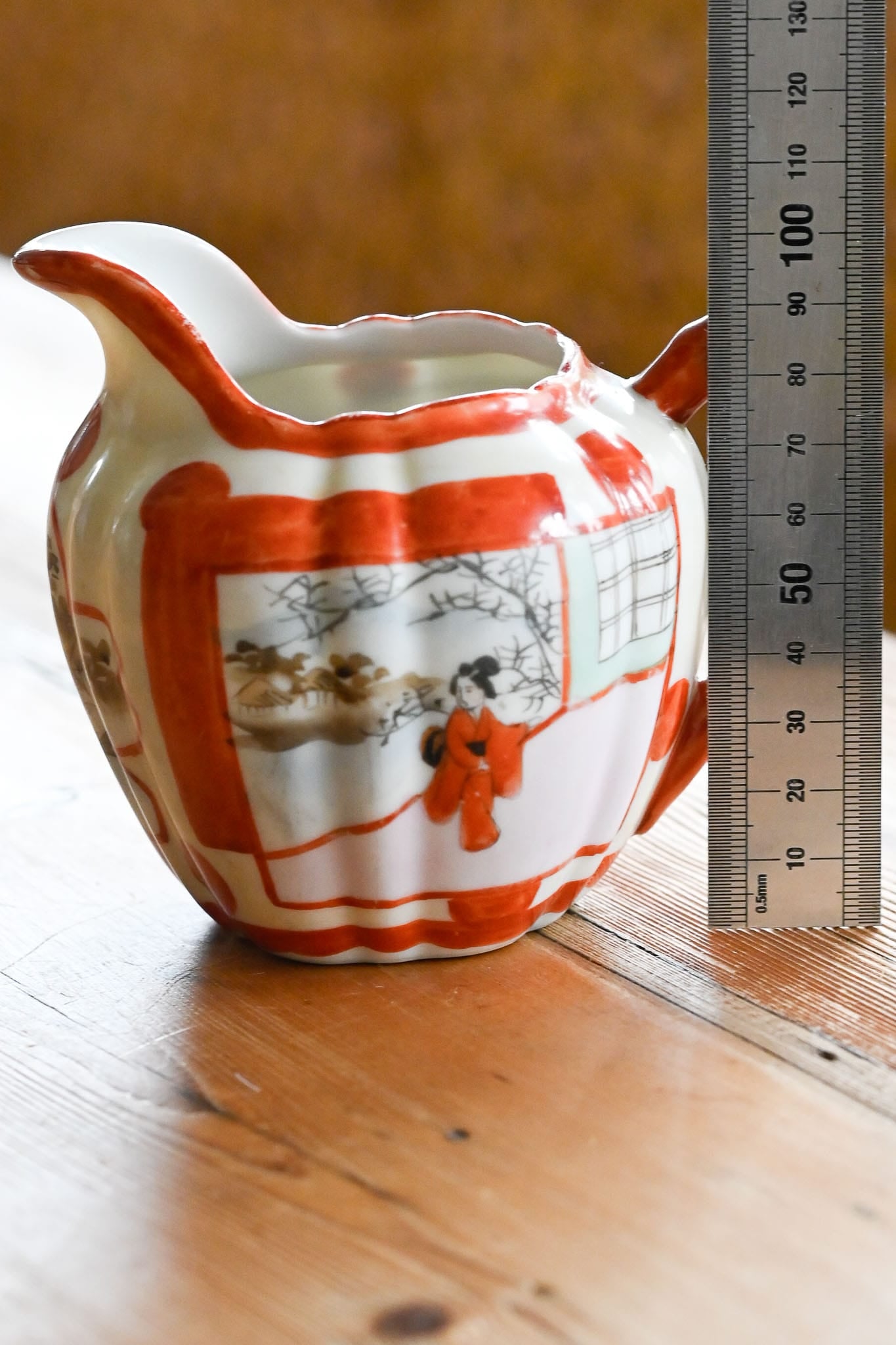 Vintage Japanese Nagoya hand painted porcelain jug