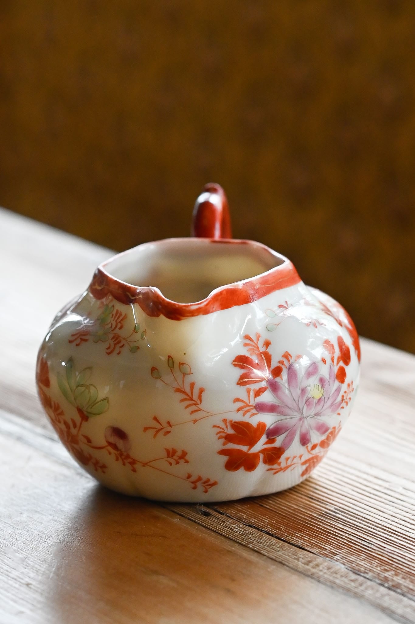Vintage hand painted Japanese porcelain jug