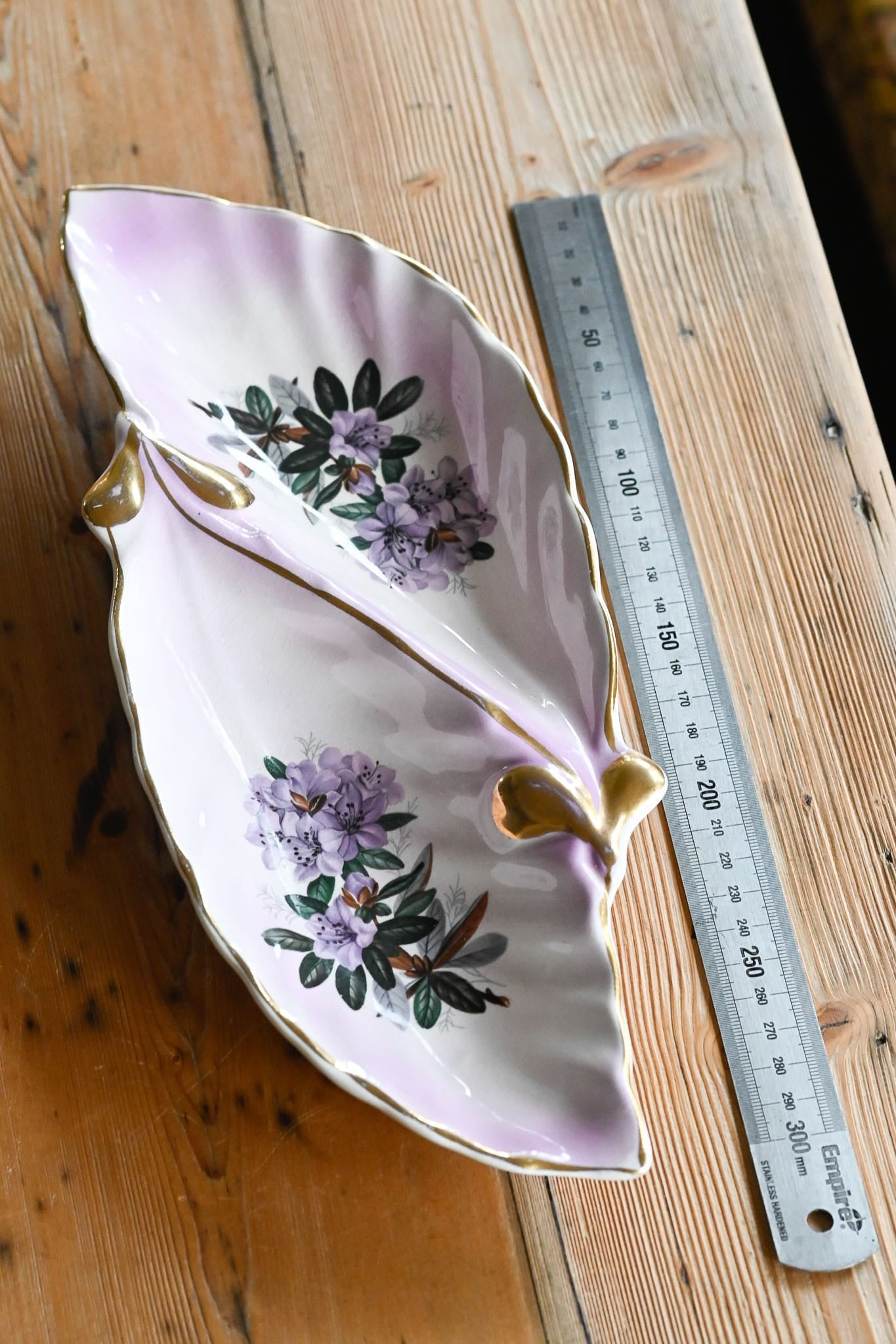 Vintage 1950s mid century divided serving dish