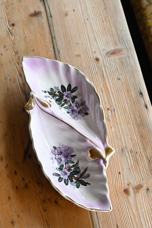 Vintage 1950s mid century divided serving dish