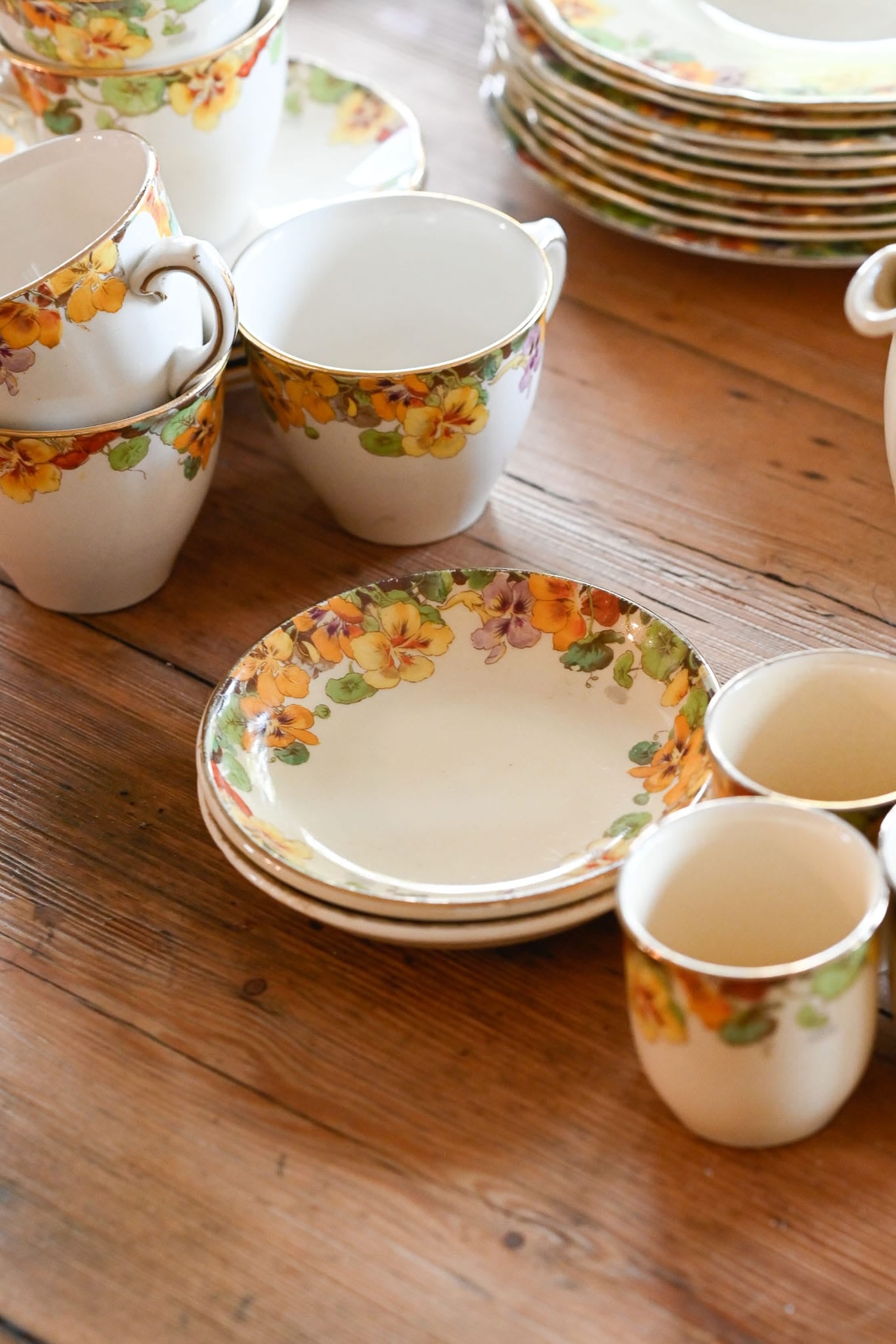 Royal Doulton Nasturtium 69 piece antique dinner set